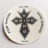 Grind King Skateboard Sticker - GK Cross White - SkateboardStickers.com