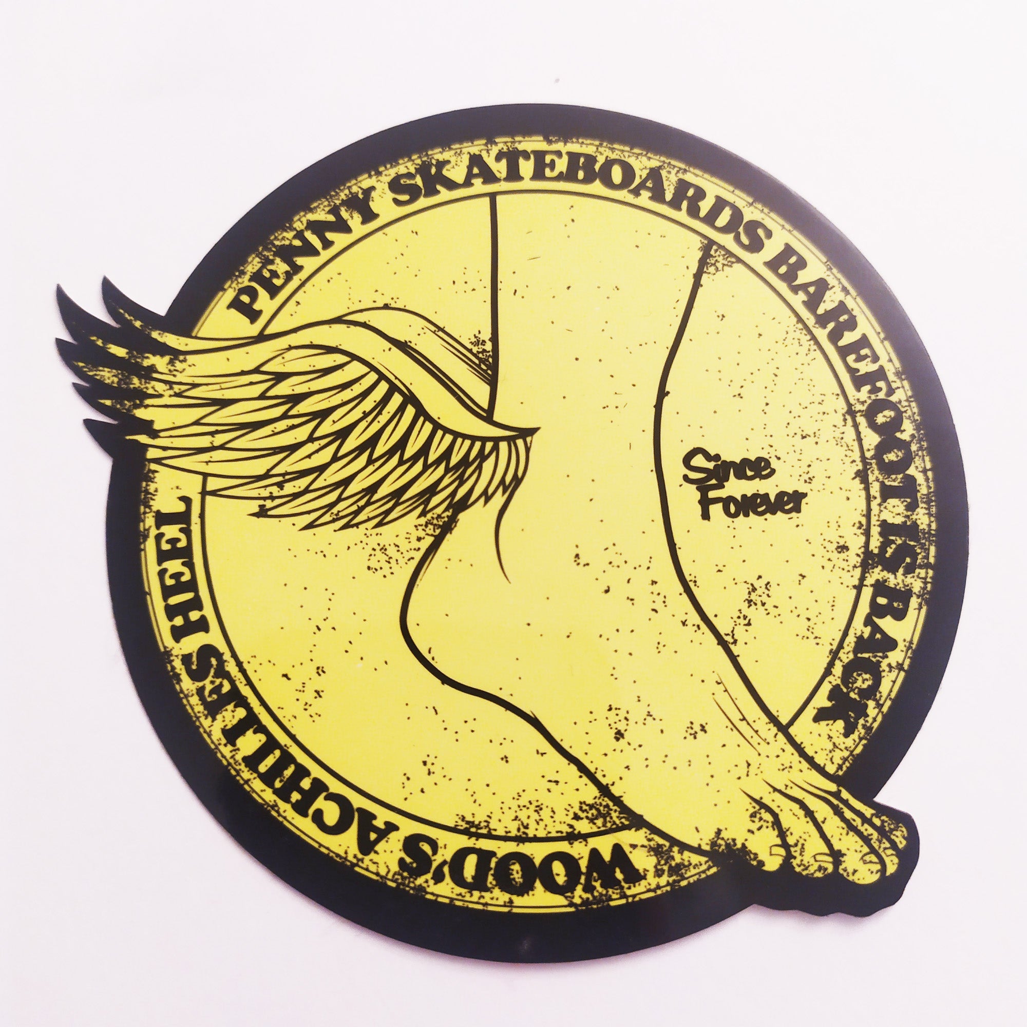 Penny Skateboards Sticker - Yellow - SkateboardStickers.com