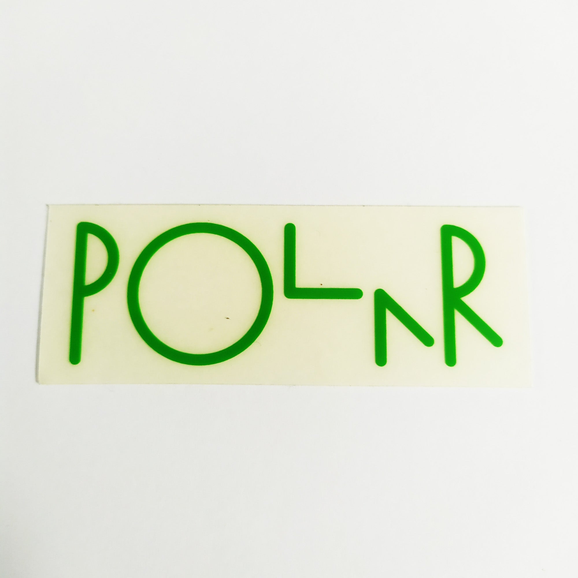 Polar Skateboards Logo Sticker - Green / Clear