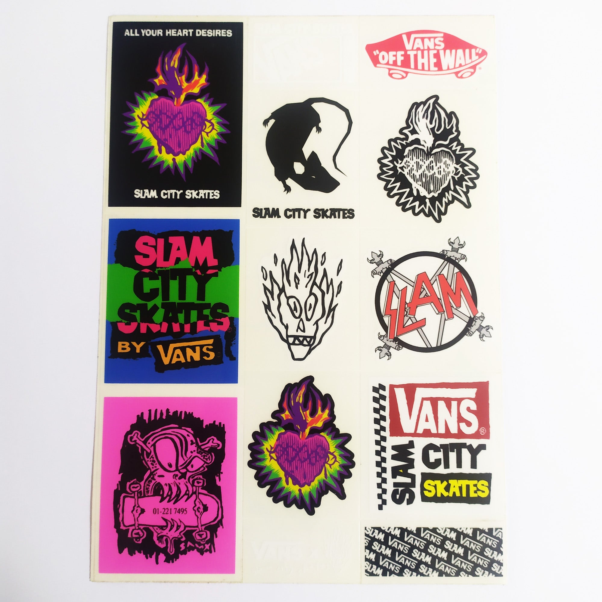 Vans x Slam City Skates Sticker Sheet - 13 stickers