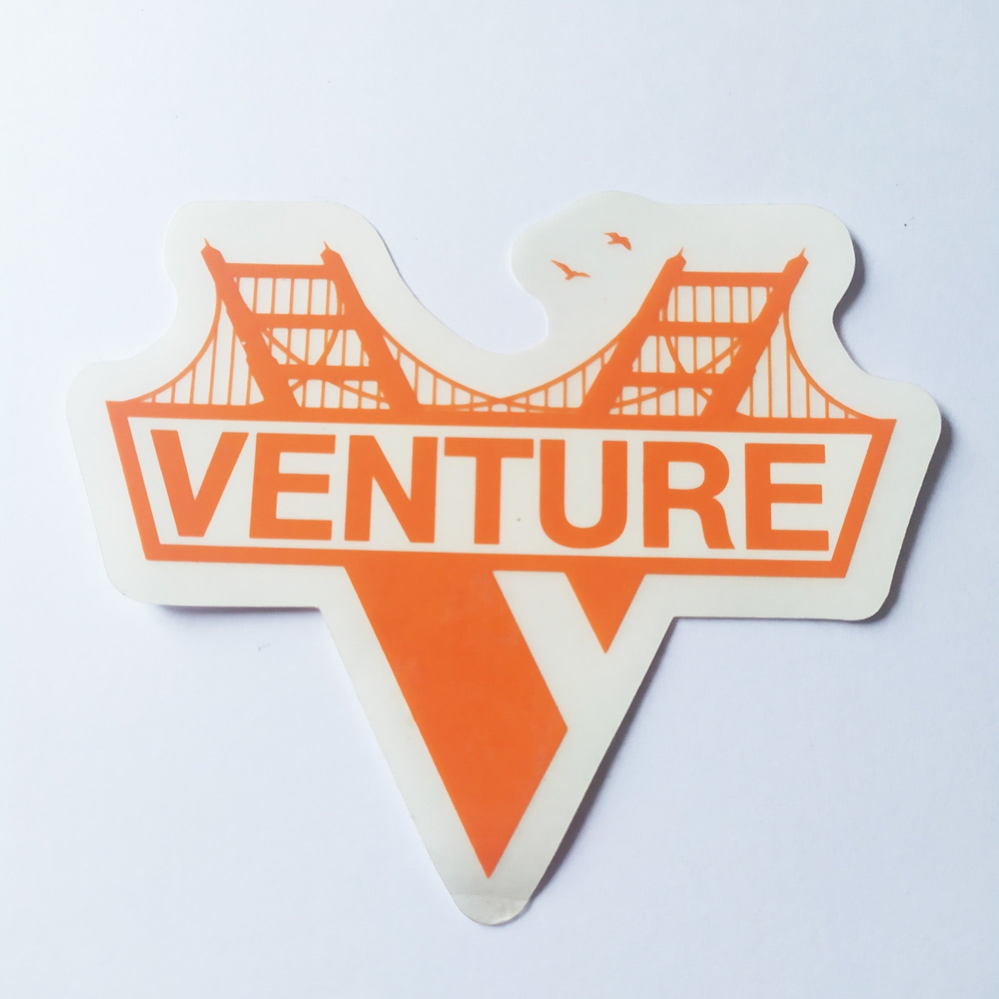 Venture Trucks "Golden Gate" Skateboard Sticker (creased) - SkateboardStickers.com