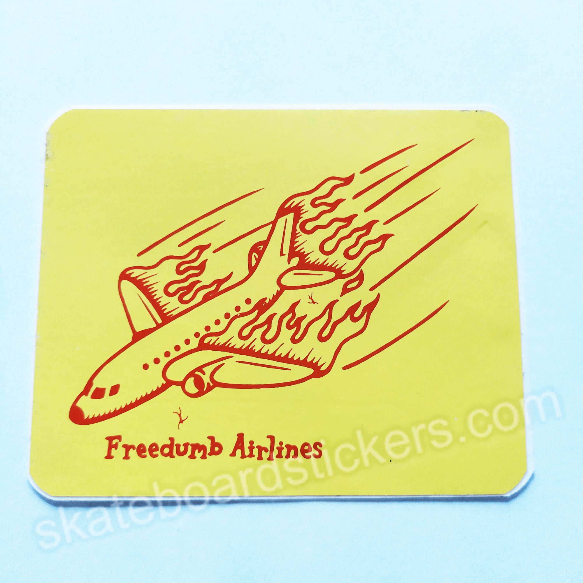 Freedumb Airlines Skateboard Sticker - SkateboardStickers.com