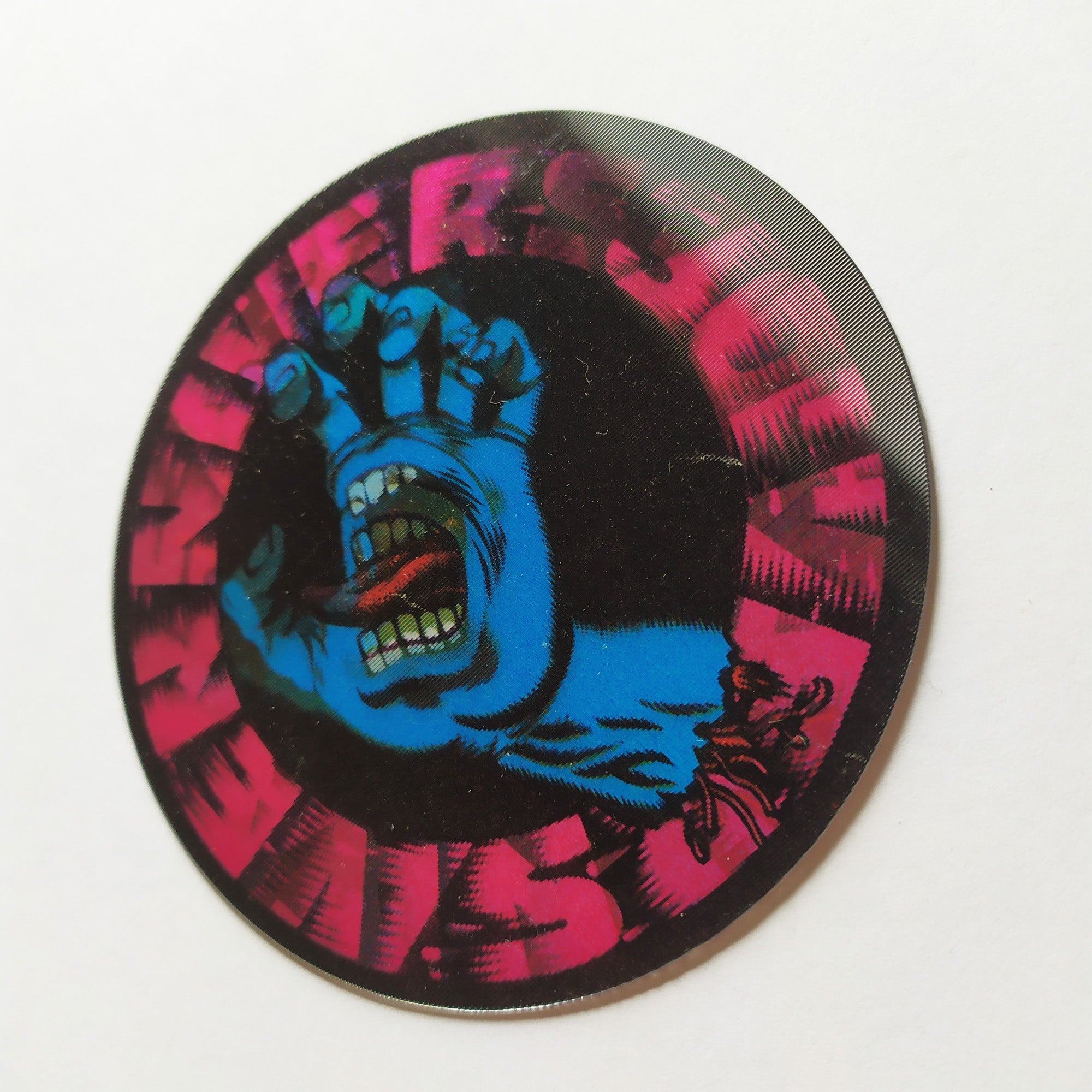 Santa Cruz - LENTICULAR Screaming Hand Skate Sticker - SkateboardStickers.com