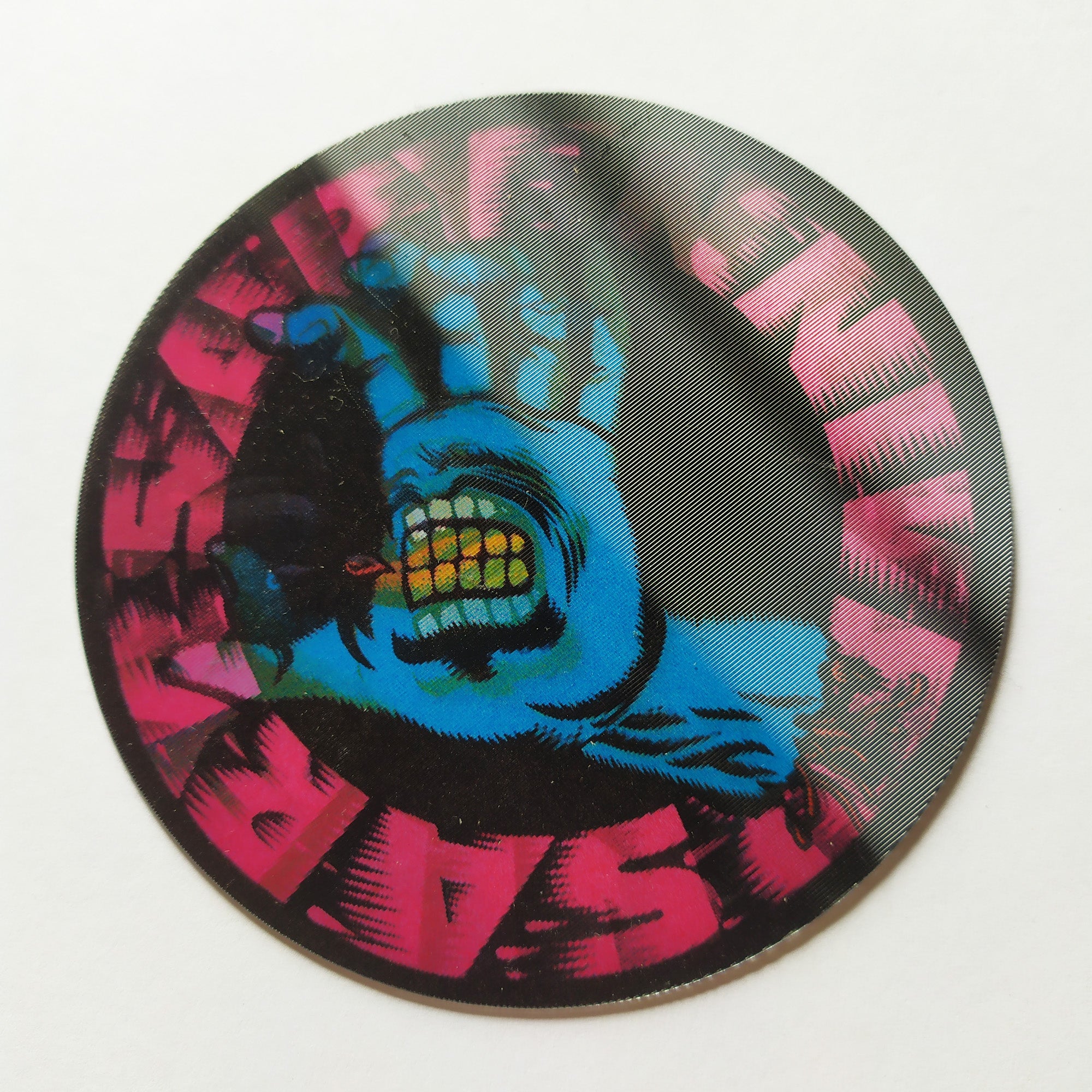 Santa Cruz - LENTICULAR Screaming Hand Skate Sticker - SkateboardStickers.com