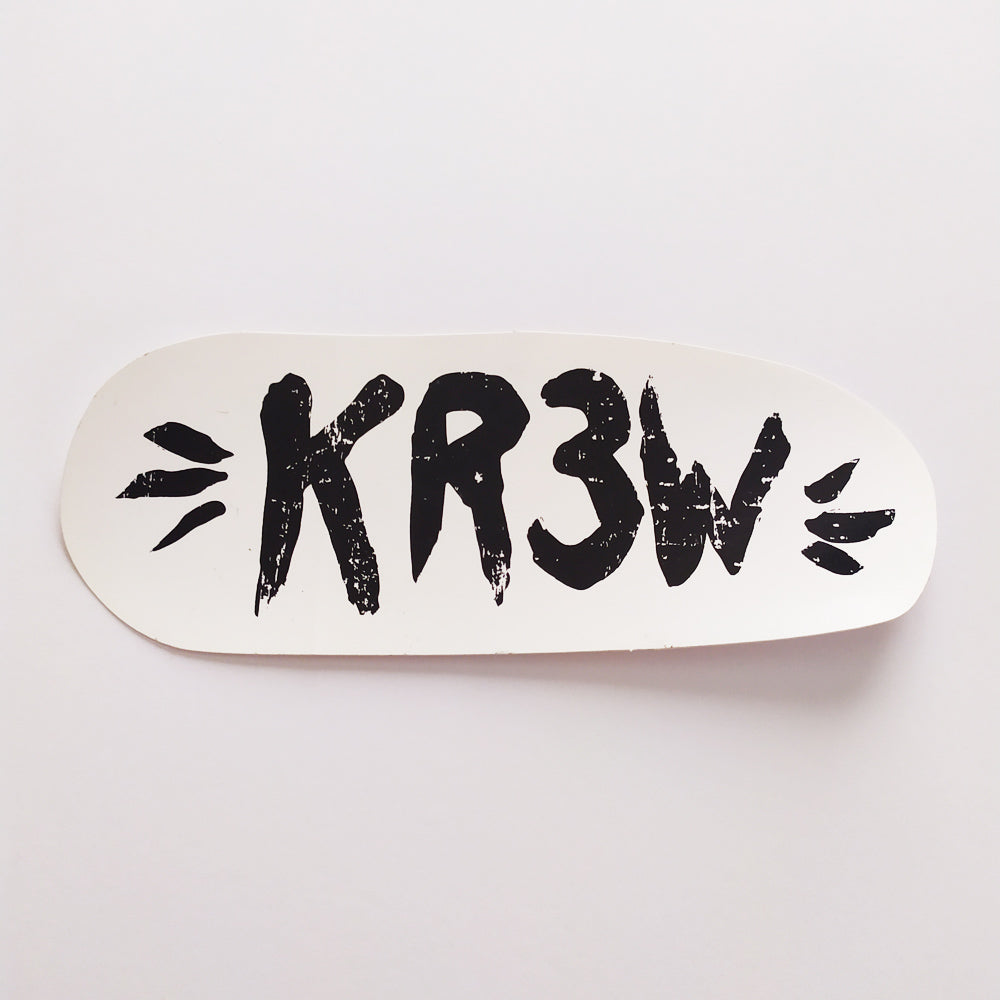KR3W Skateboard Sticker