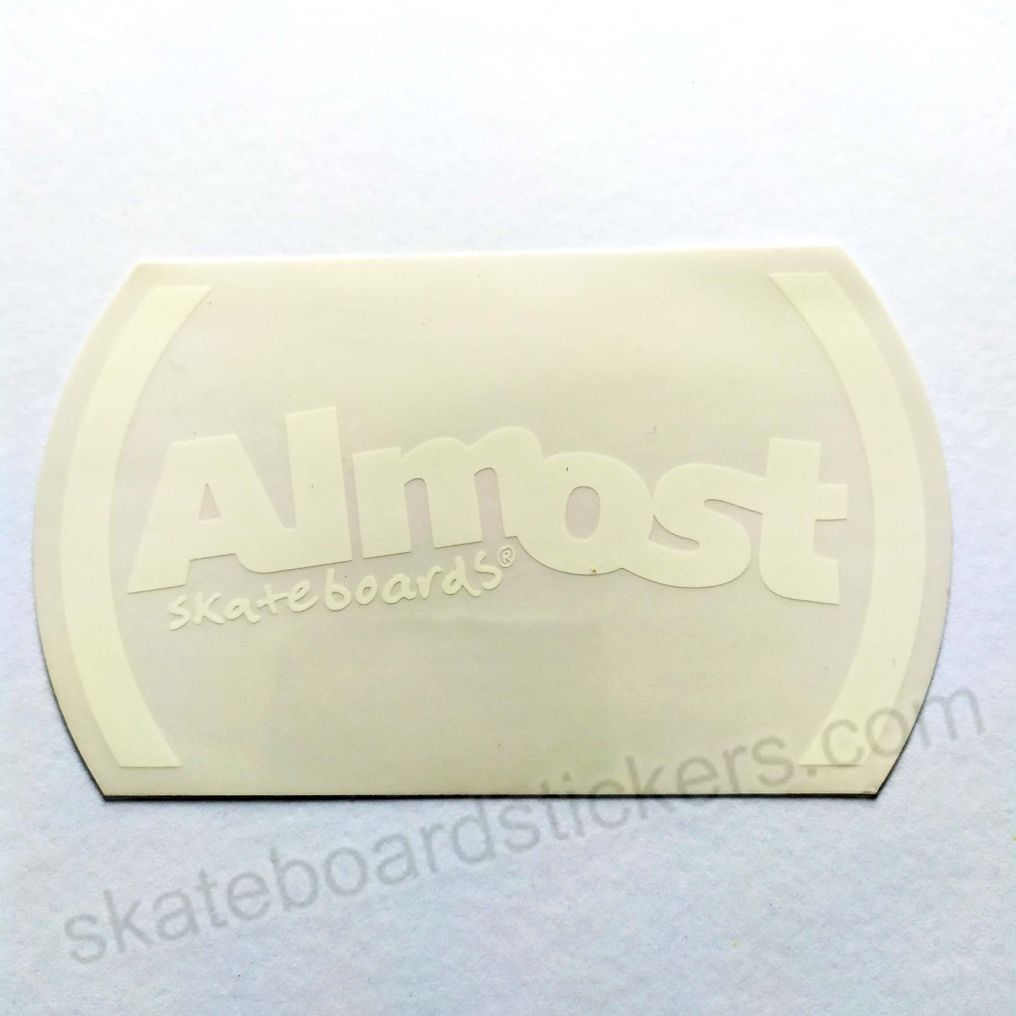 Almost Skateboards "Team White" Skateboard Sticker - SkateboardStickers.com