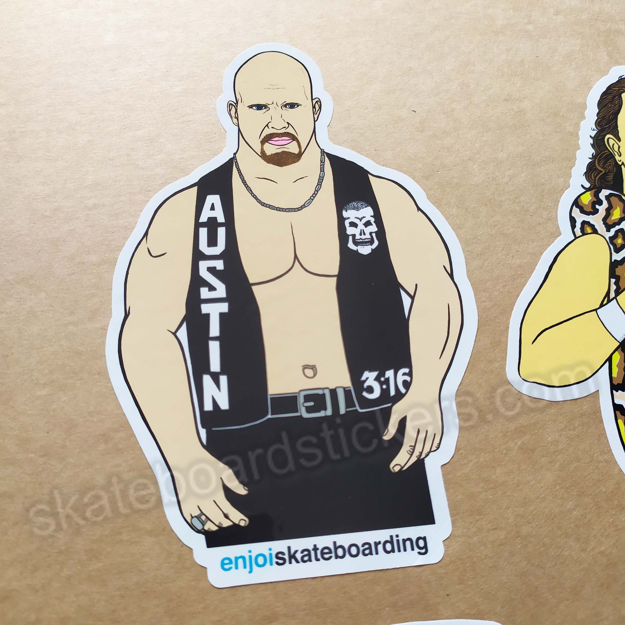 Enjoi X WWE 'Body Slam' Series Skateboard Sticker - SkateboardStickers.com