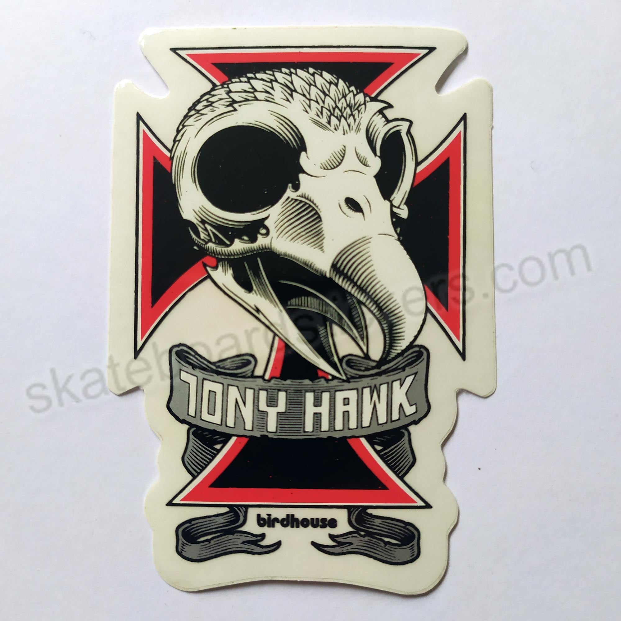 Birdhouse Skateboards Tony Hawk "Skull 2" Skateboard Sticker - SkateboardStickers.com