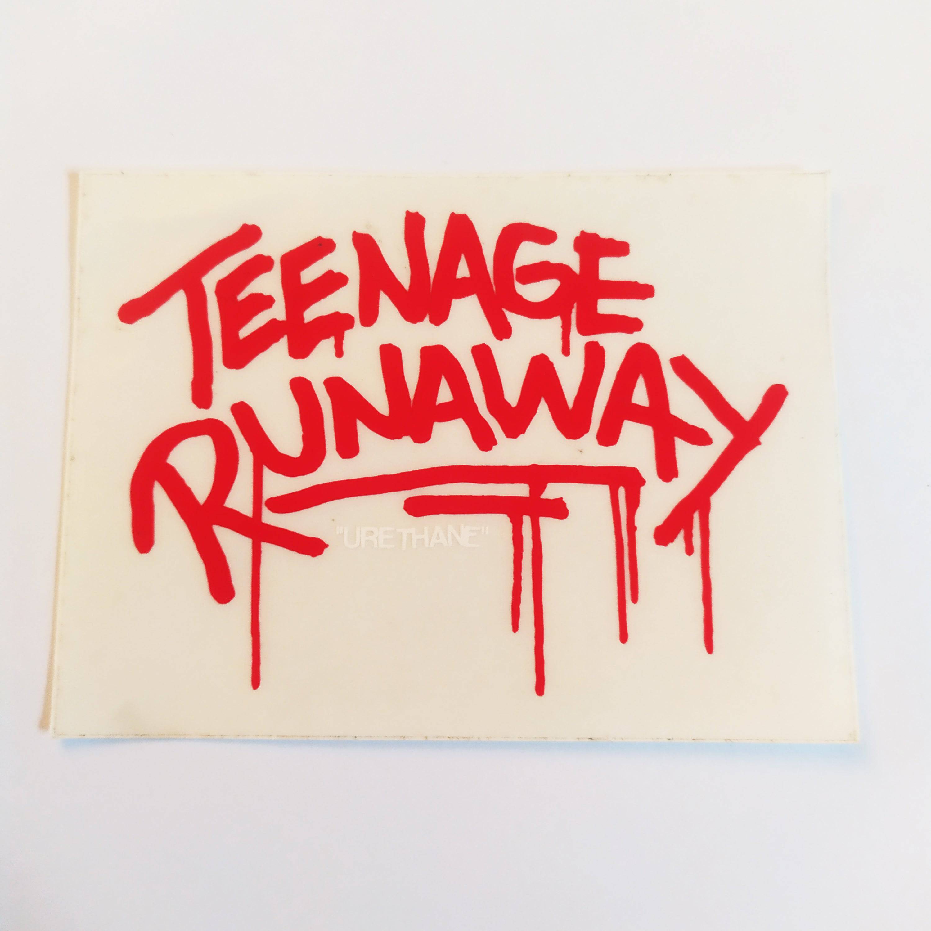 Teenage Runaway Wheels Skateboard Sticker - SkateboardStickers.com