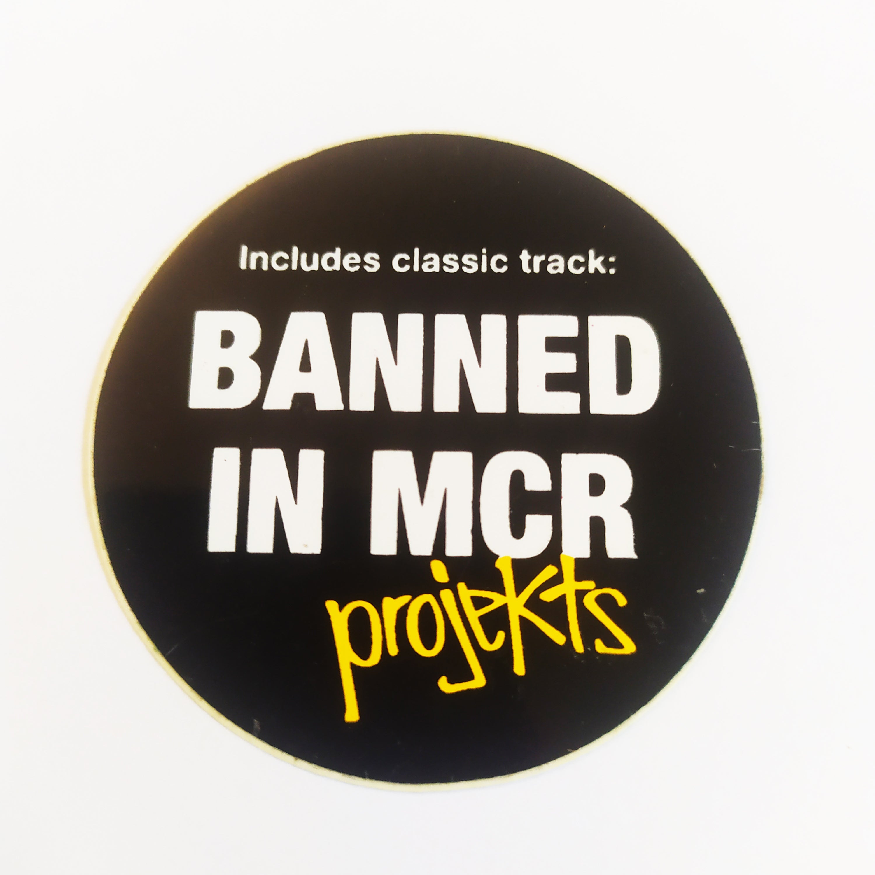 Projekts Skatepark Music Sticker  "Banned in MCR" - SkateboardStickers.com