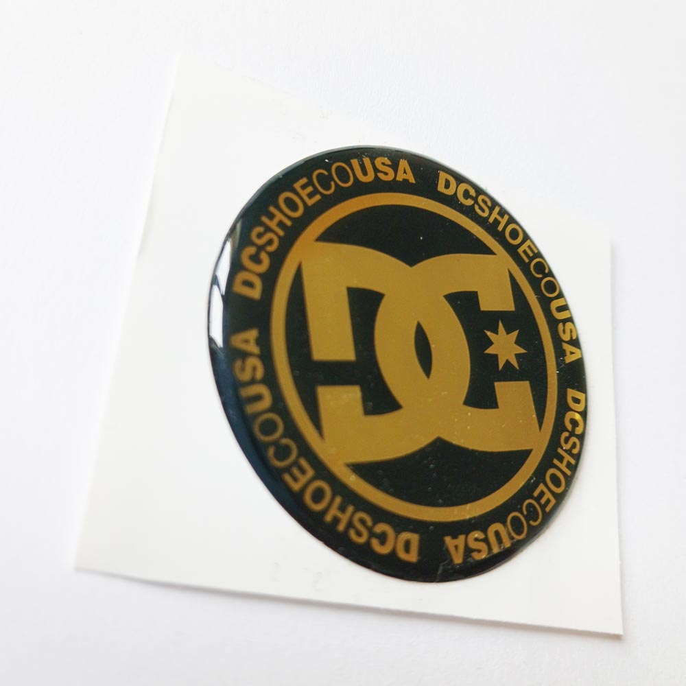 DC Shoe Co. Skateboard Sticker (bubble/raised style) Black - SkateboardStickers.com