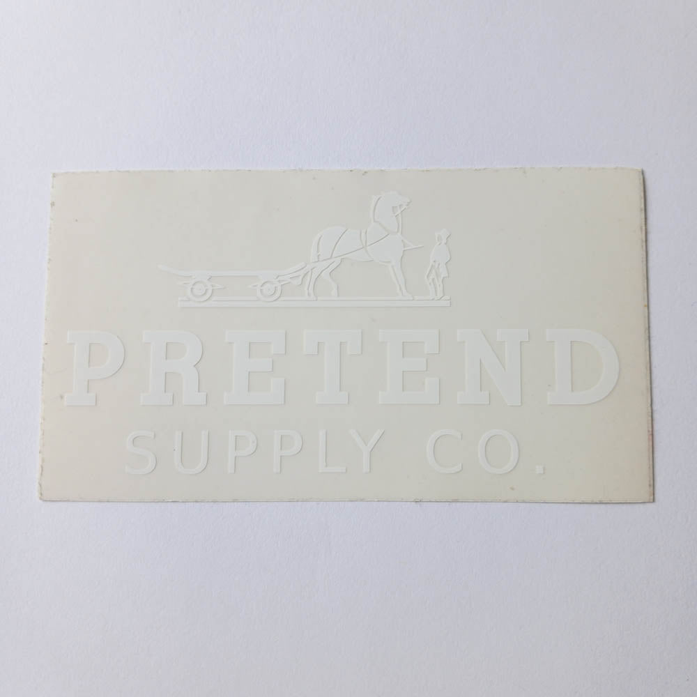 Pretend Supply Co. Skateboard Sticker - SkateboardStickers.com