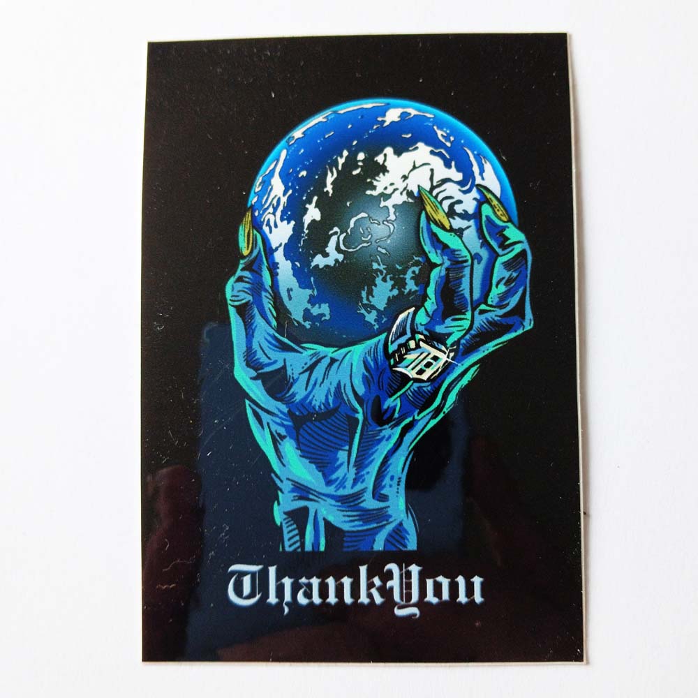 Thank You Skateboard Sticker - SkateboardStickers.com