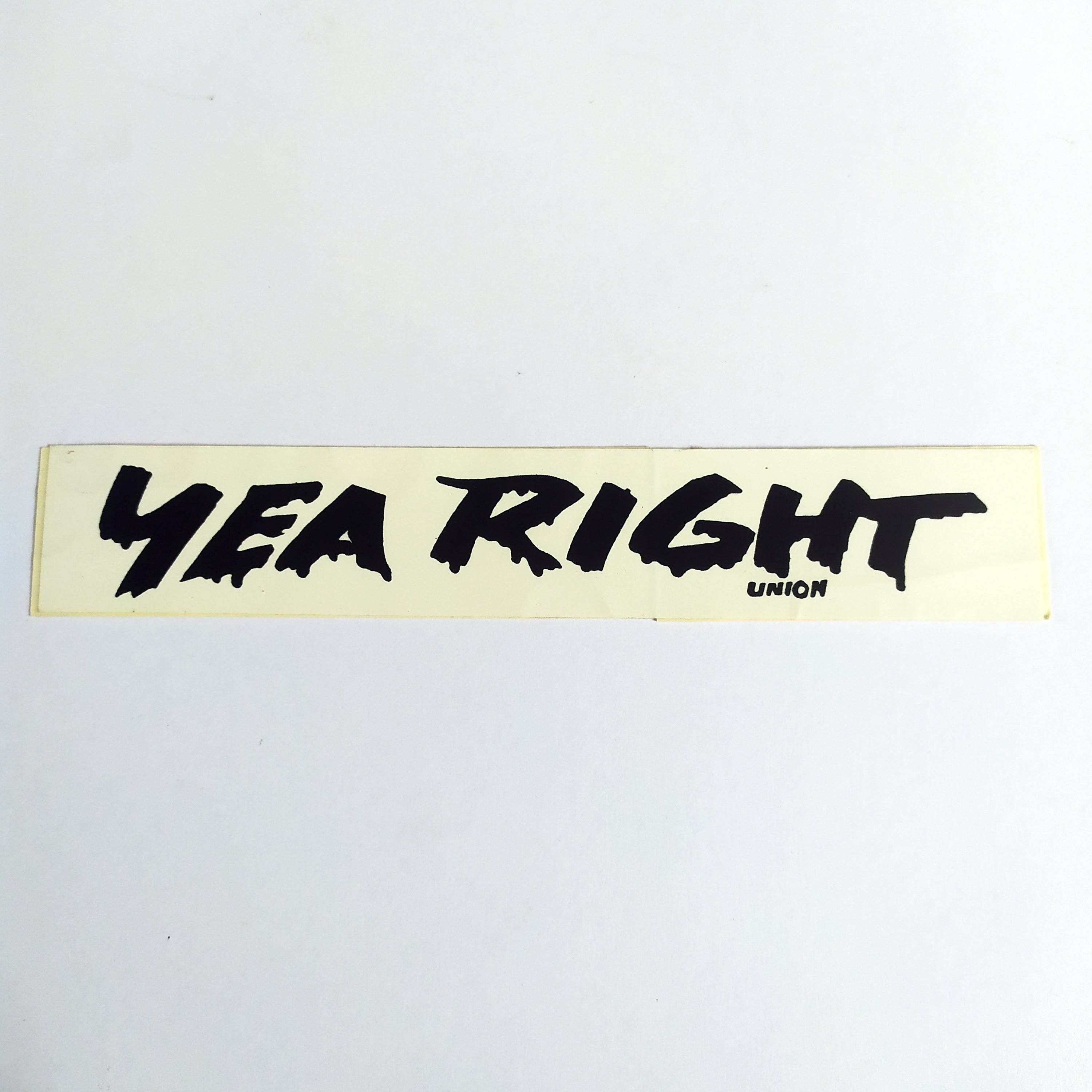 Union Old School Skateboard Sticker - Yeah Right