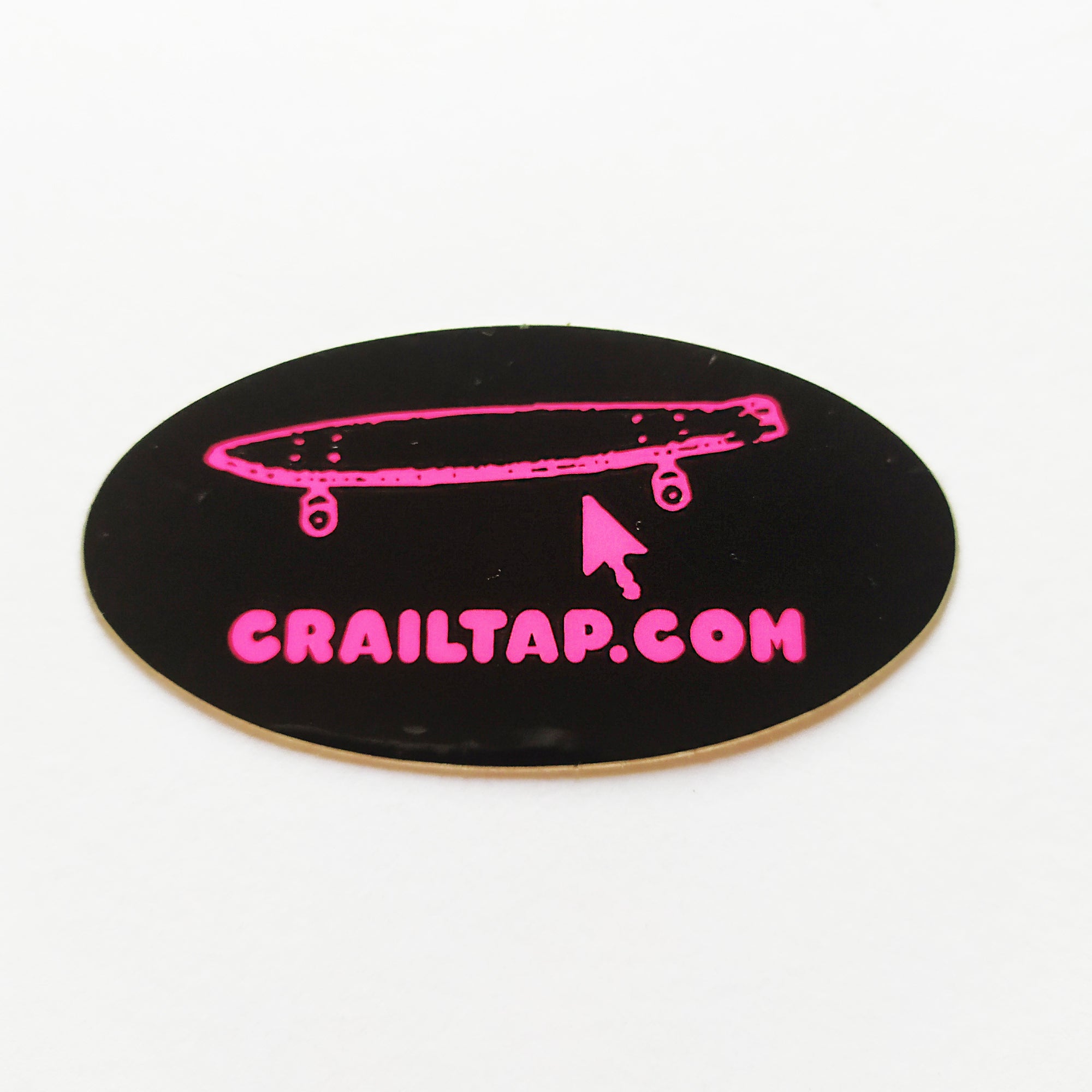 Crailtap Skateboard Sticker - "Vintage Board" Oval - SkateboardStickers.com