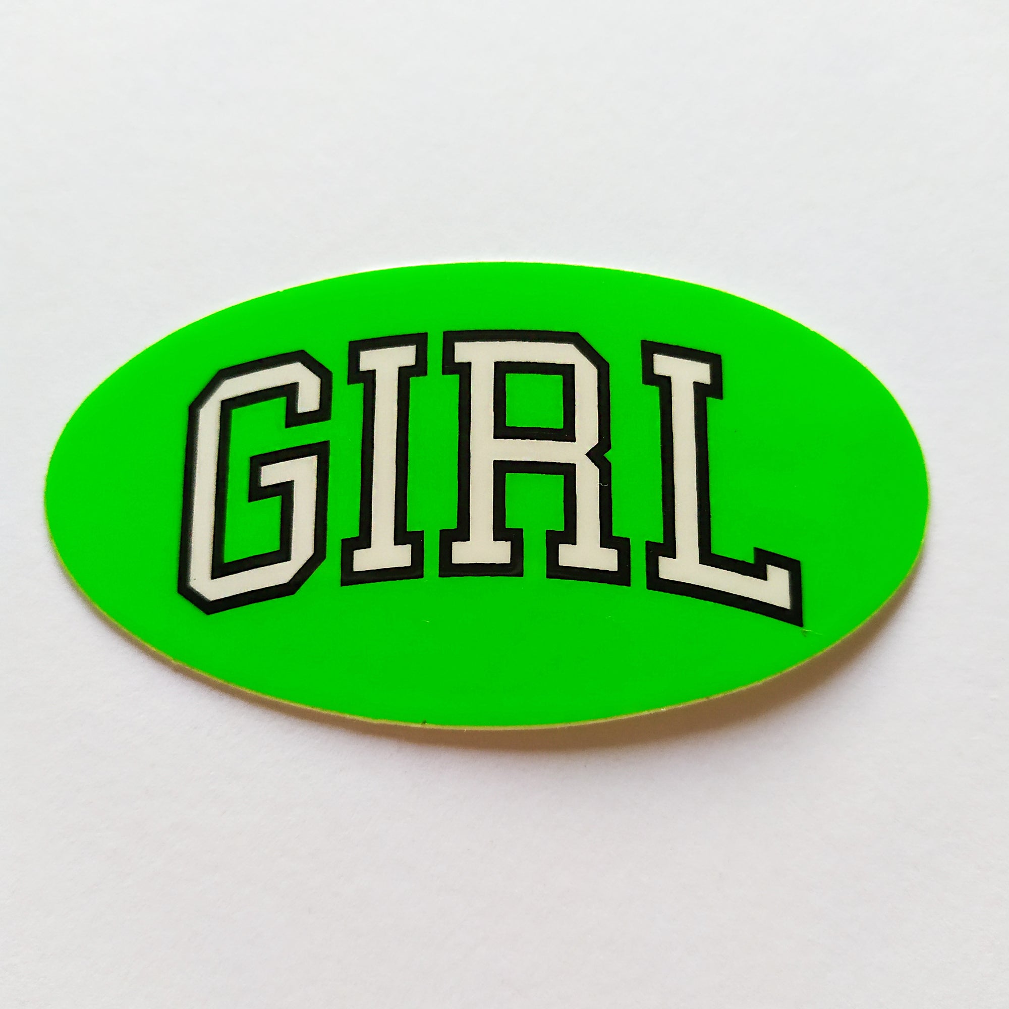 Girl Skateboard Sticker - "College Logo" - SkateboardStickers.com