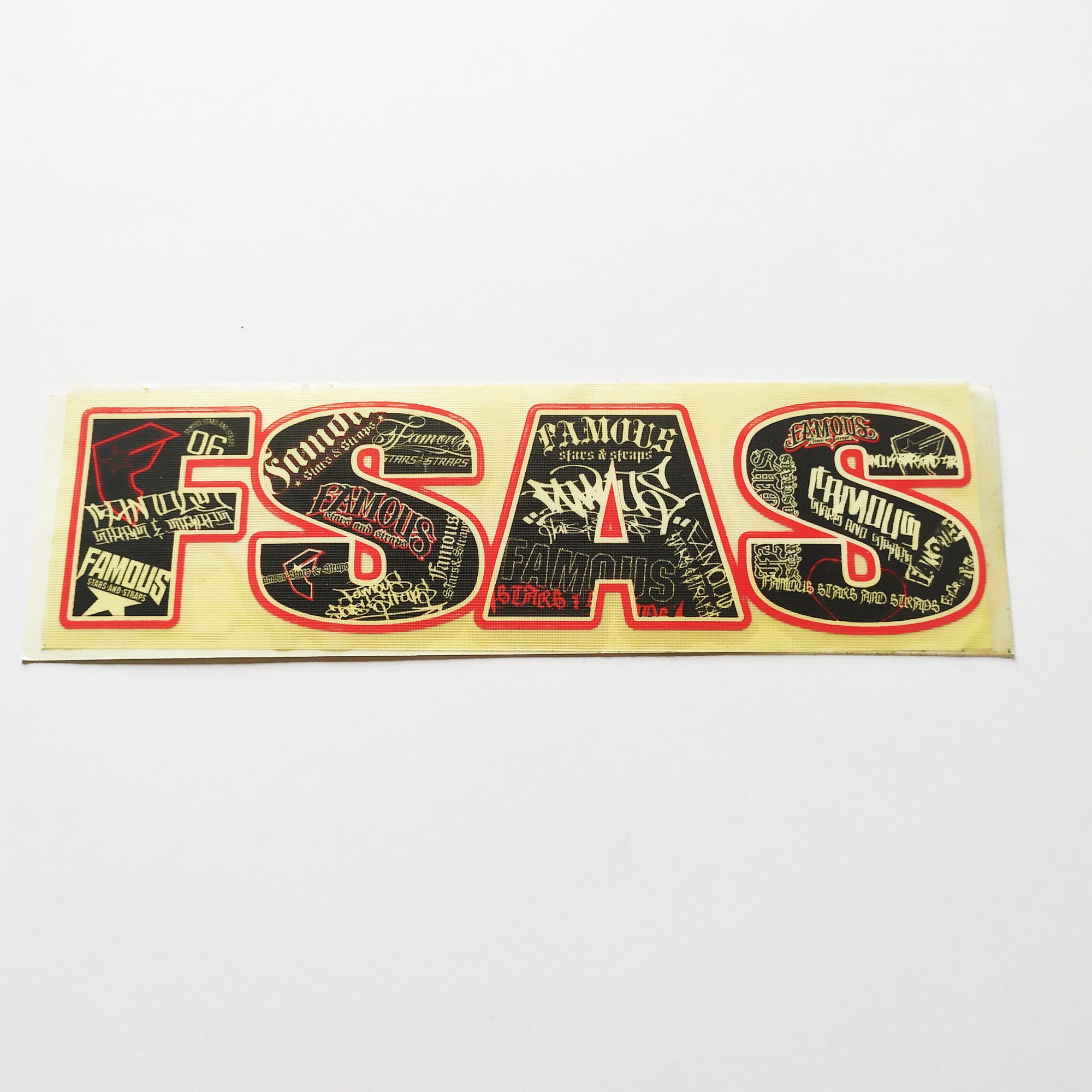 Famous Stars and Straps RUB ON Skateboard Sticker - SkateboardStickers.com