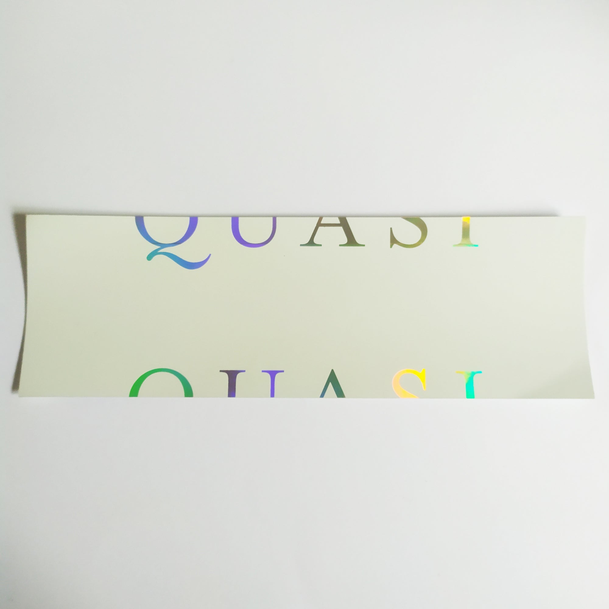 Quasi Skateboards Chrome Bumper Sticker - White / Silver Holographic