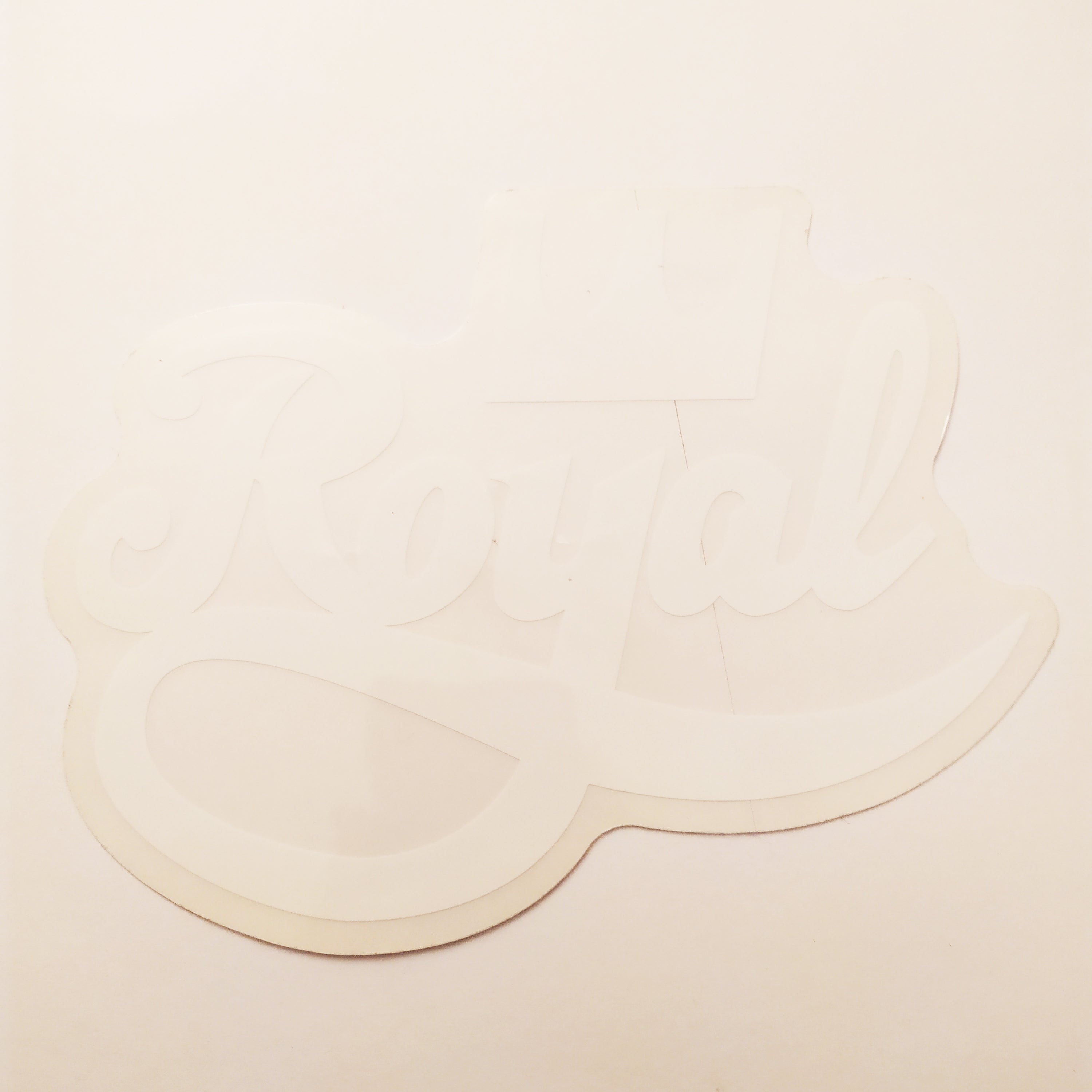 Royal Trucks Skateboard Sticker, White, 17cm