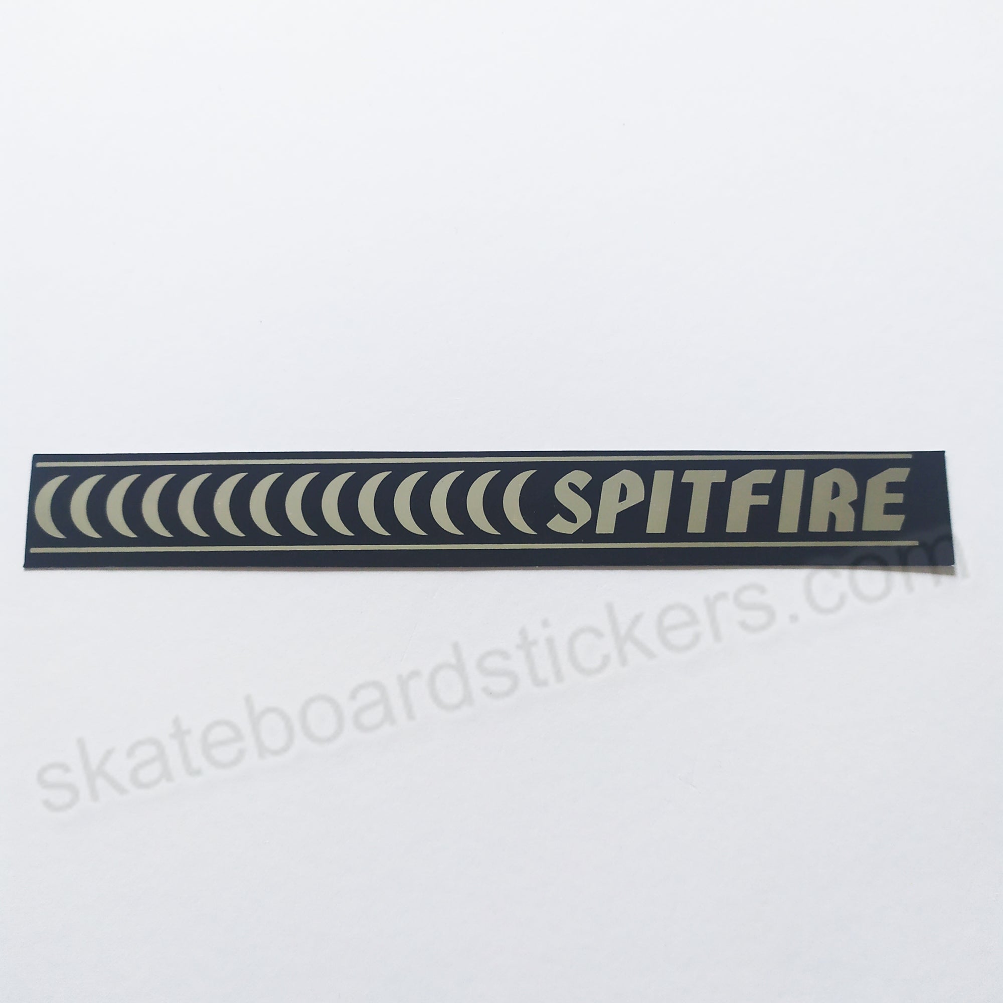 Spitfire Wheels - Barred Skateboard Sticker silver - SkateboardStickers.com