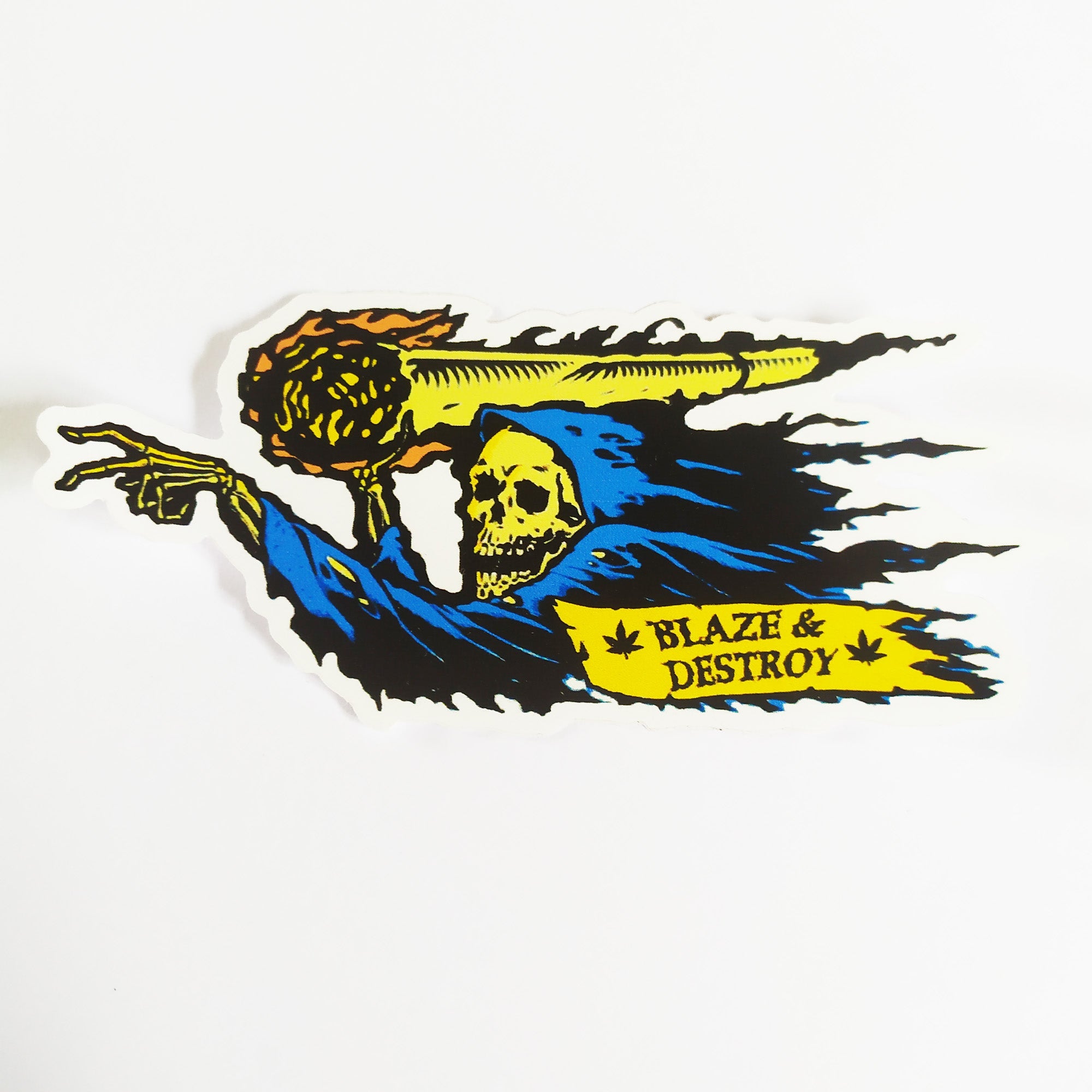 Razortailed Skateboards Sticker - "Blaze & Destroy"