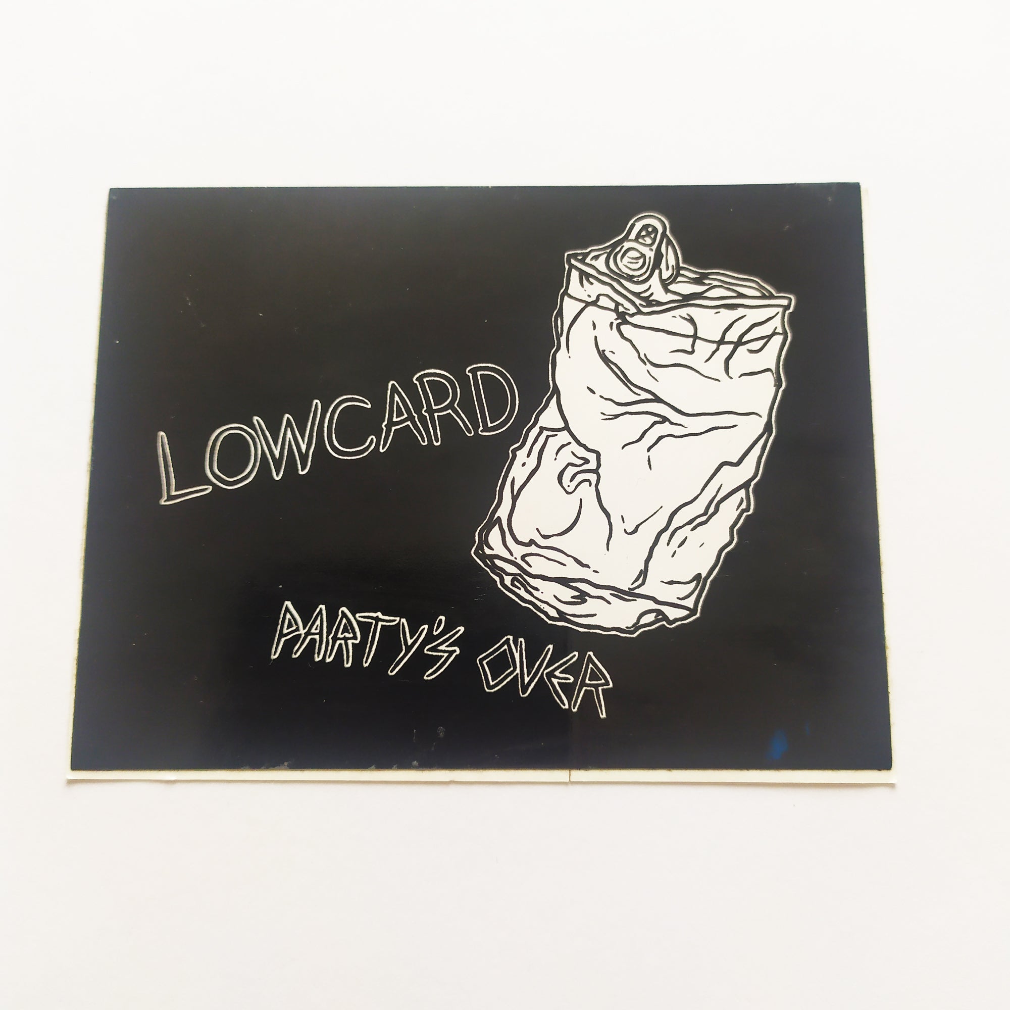 Lowcard Magazine Skateboard Sticker "Party's Over" - SkateboardStickers.com