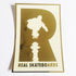 Real Skateboards Logo Foil Sticker - White/Gold