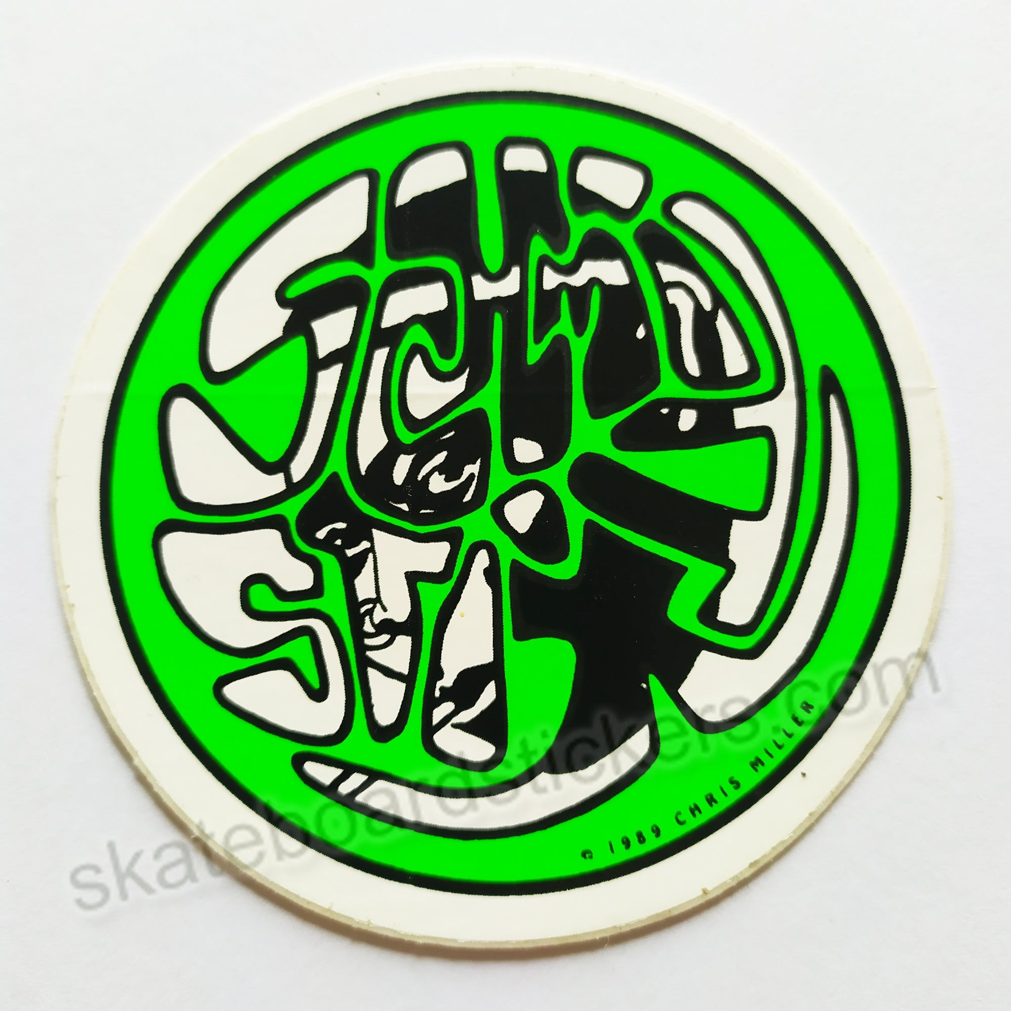 Schmitt Stix - Silly Stix Skateboard Sticker - green - SkateboardStickers.com