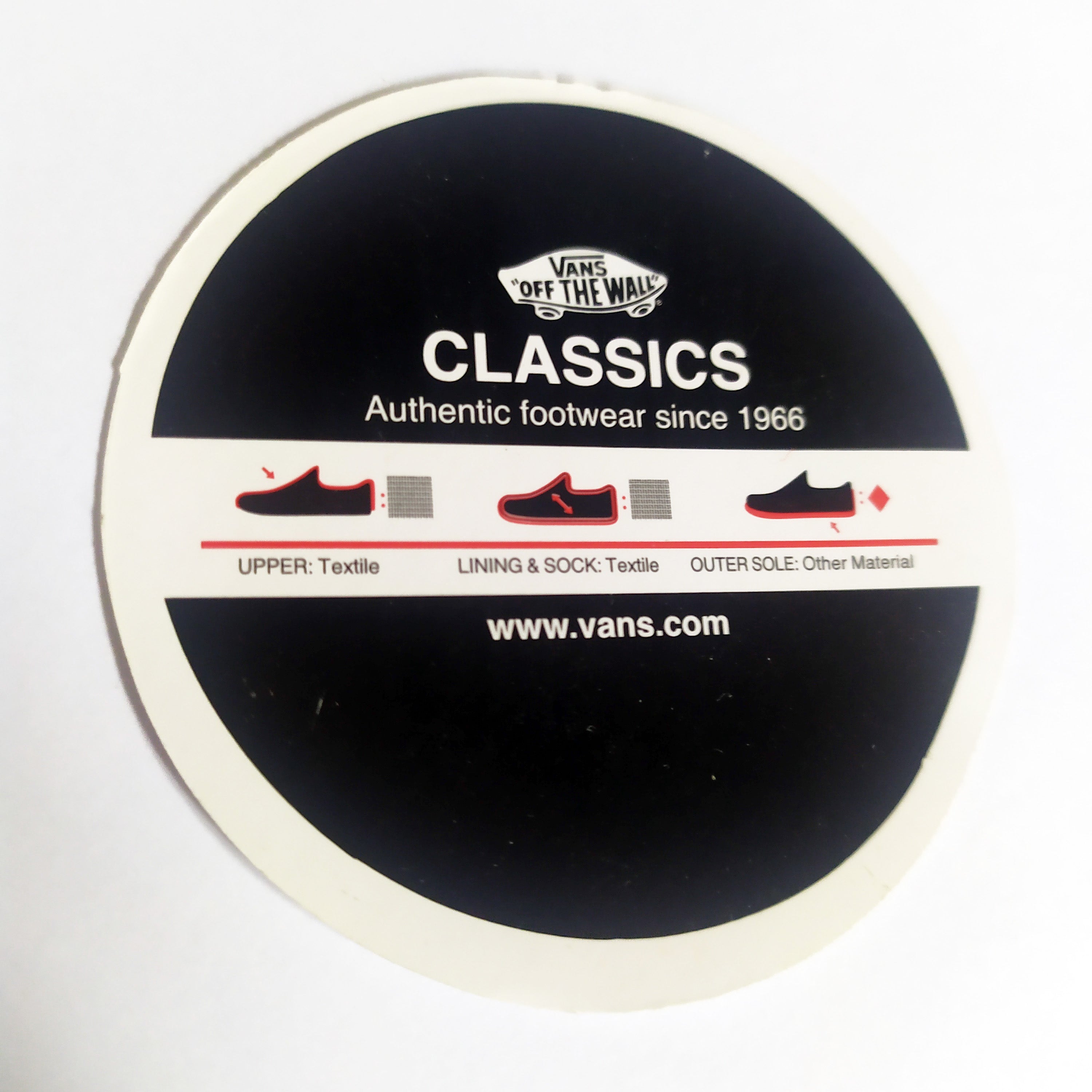 Vans "Off The Wall Classics" Skateboard Sticker