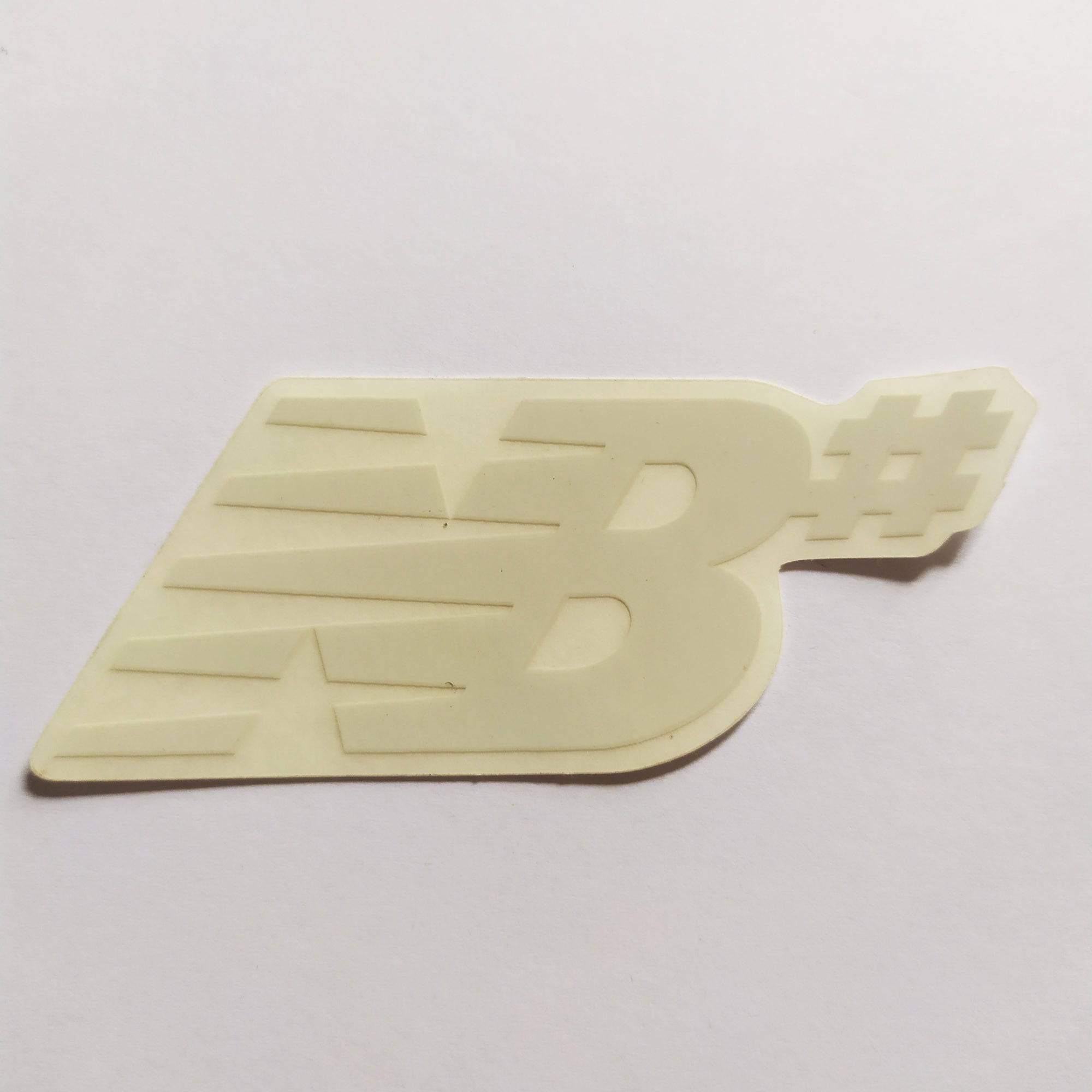 New Balance Skateboard Footwear Sticker - White, 8 cm - SkateboardStickers.com
