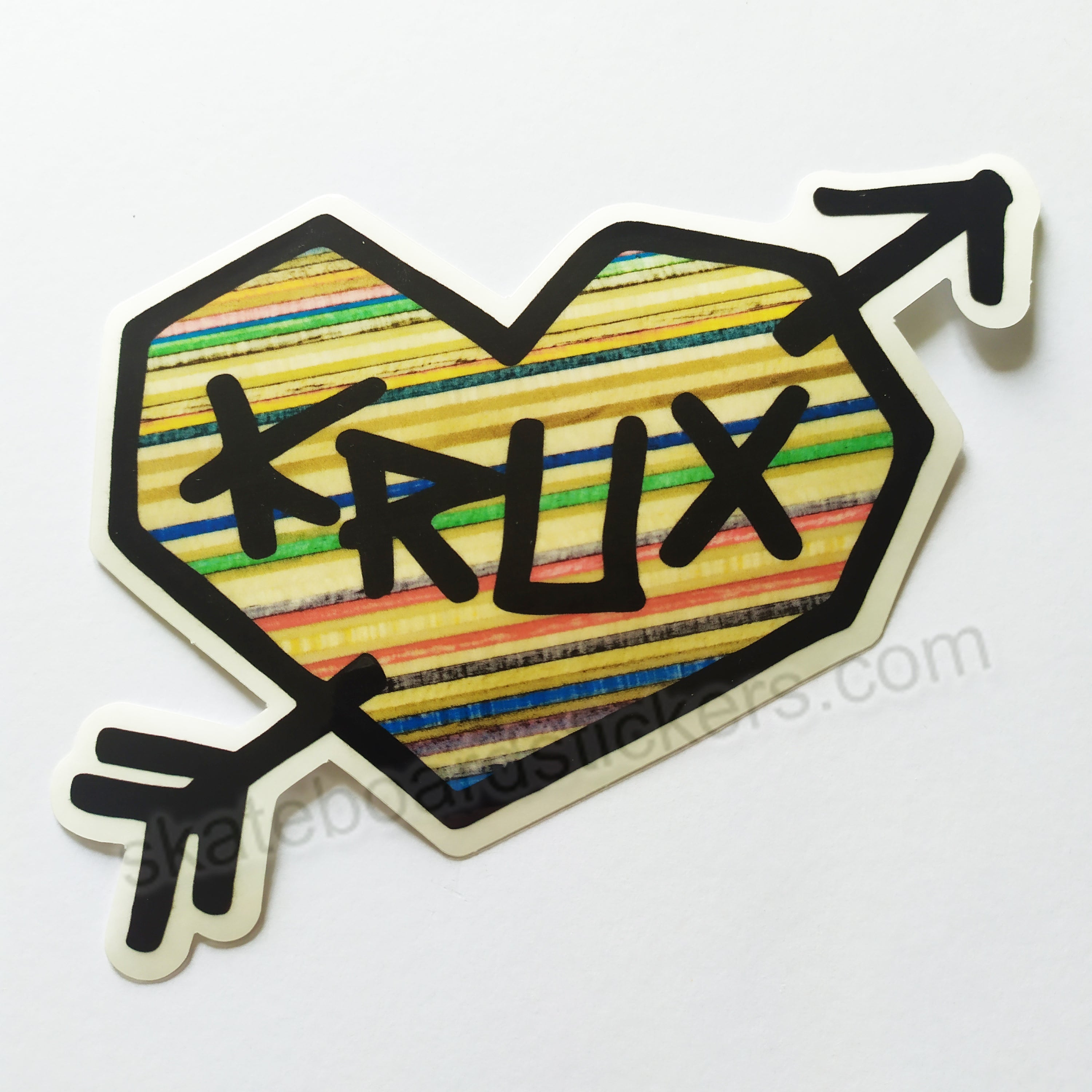 Krux Trucks Skateboard Sticker - "Heart"