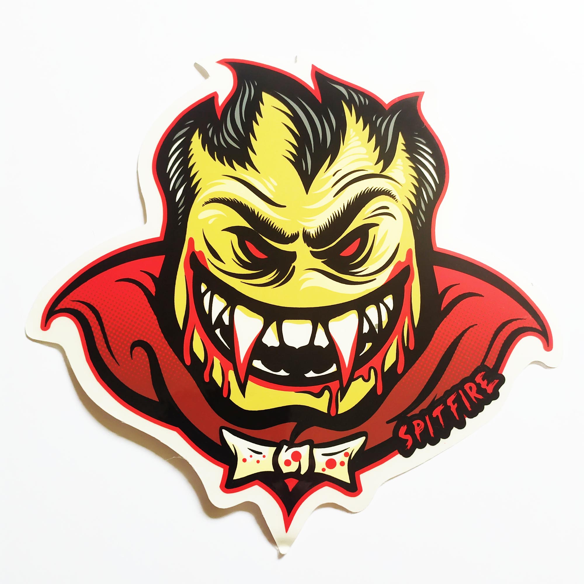 Spitfire Wheels Skateboard Sticker - Dracula Bighead - SkateboardStickers.com