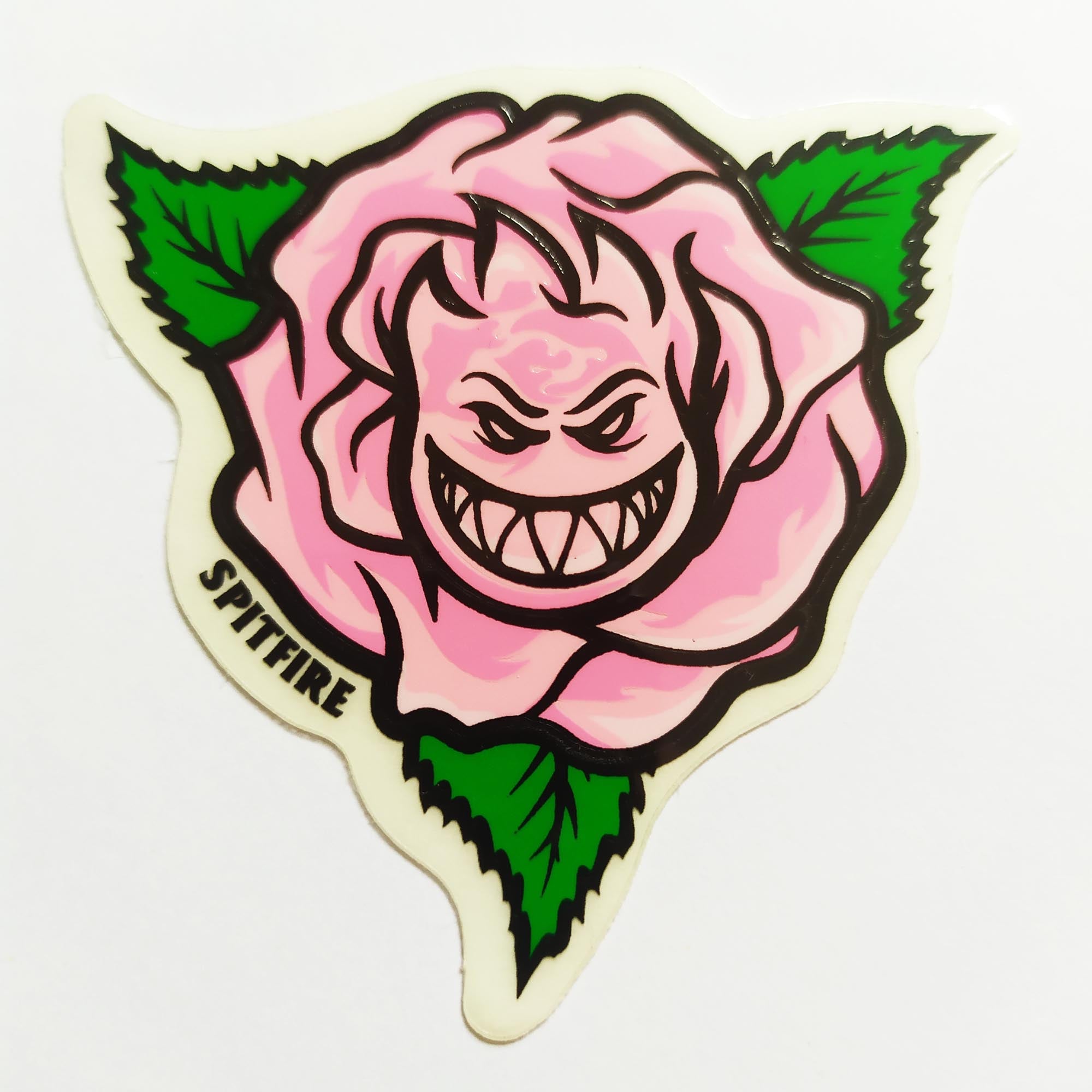 Spitfire Wheels Skateboard Sticker - Rose Pink - SkateboardStickers.com