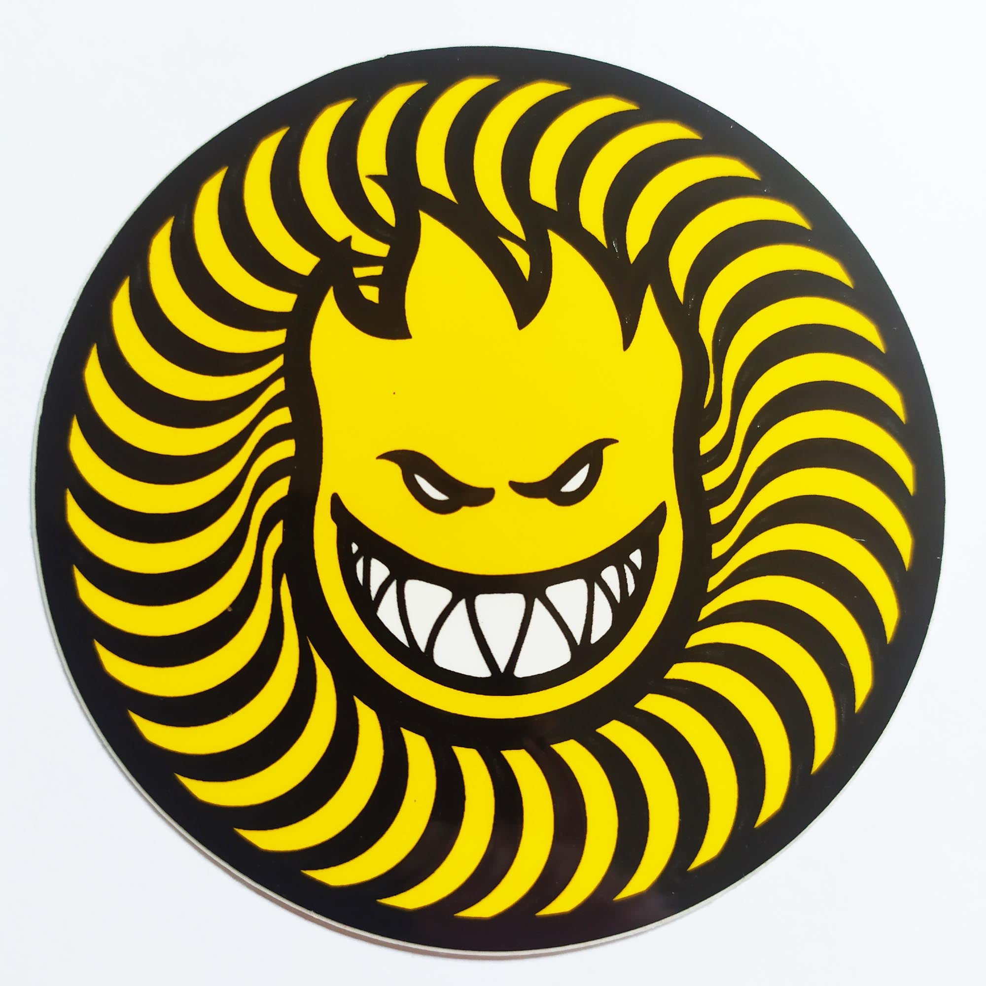 Spitfire Wheels Skateboard Sticker - Swirl Head - SkateboardStickers.com