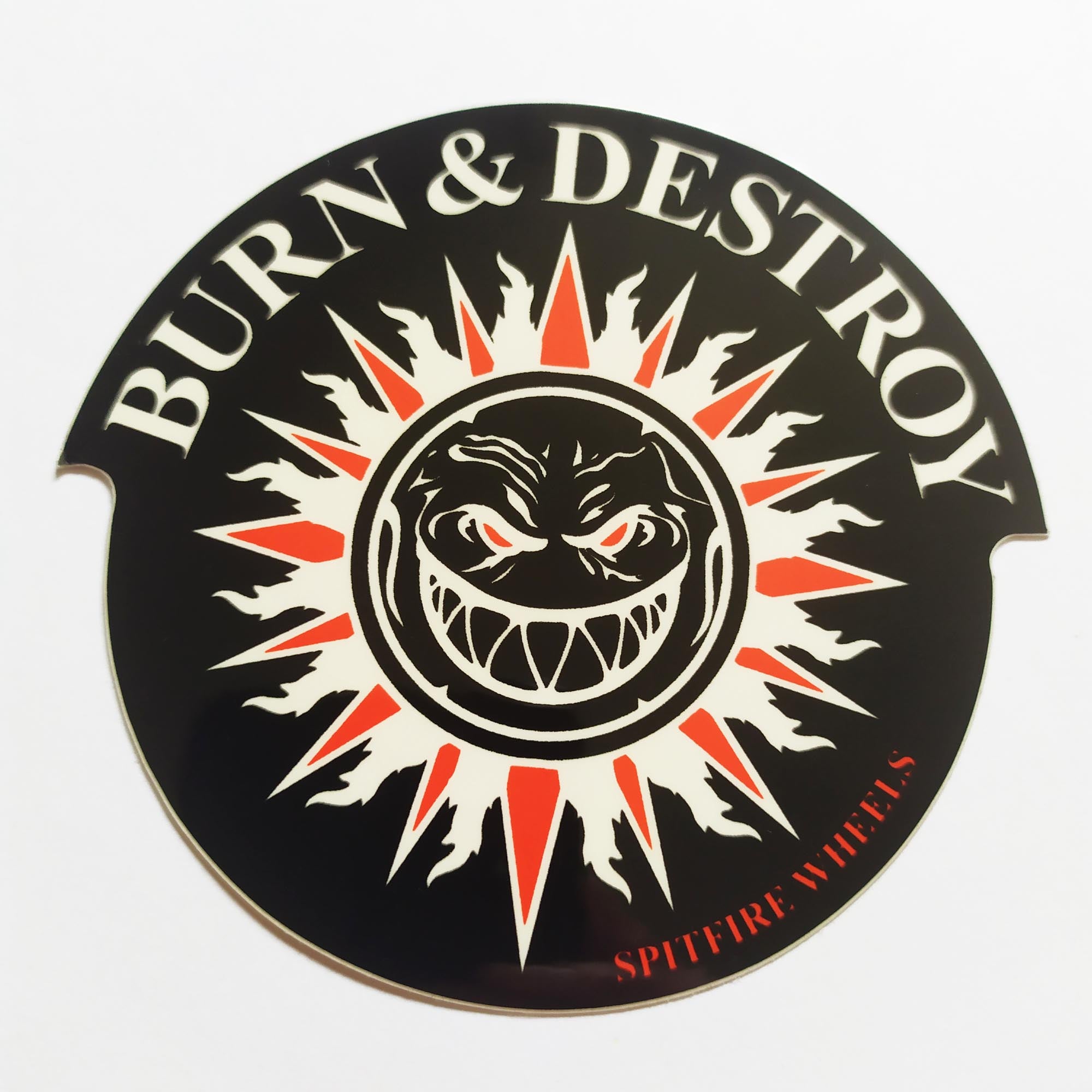 Spitfire Wheels Skateboard Sticker - Burn & Destroy - SkateboardStickers.com