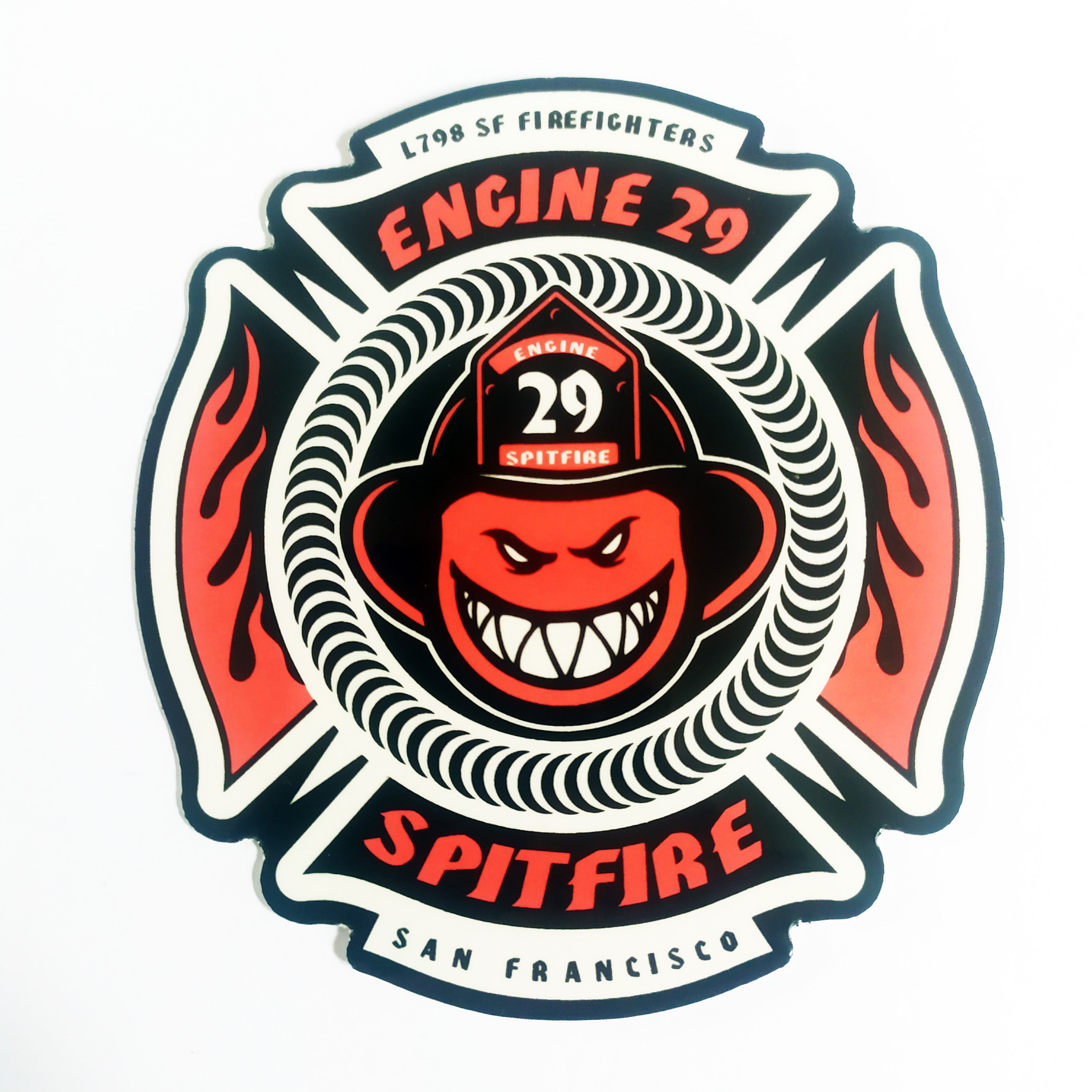 Spitfire X Engine 29 Maltese Skate Sticker