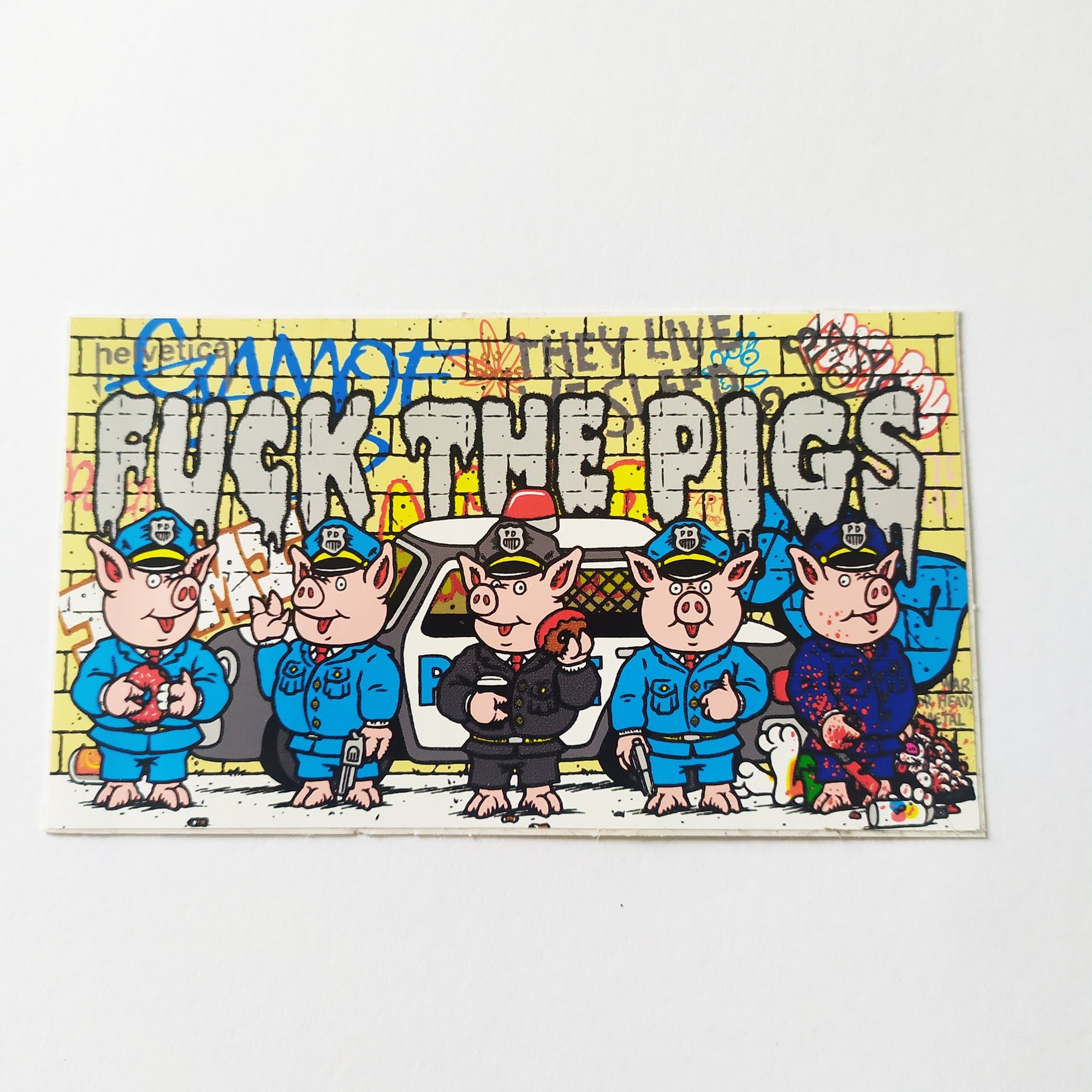 StrangeLove "Fuck The Pigs" Skateboard Sticker
