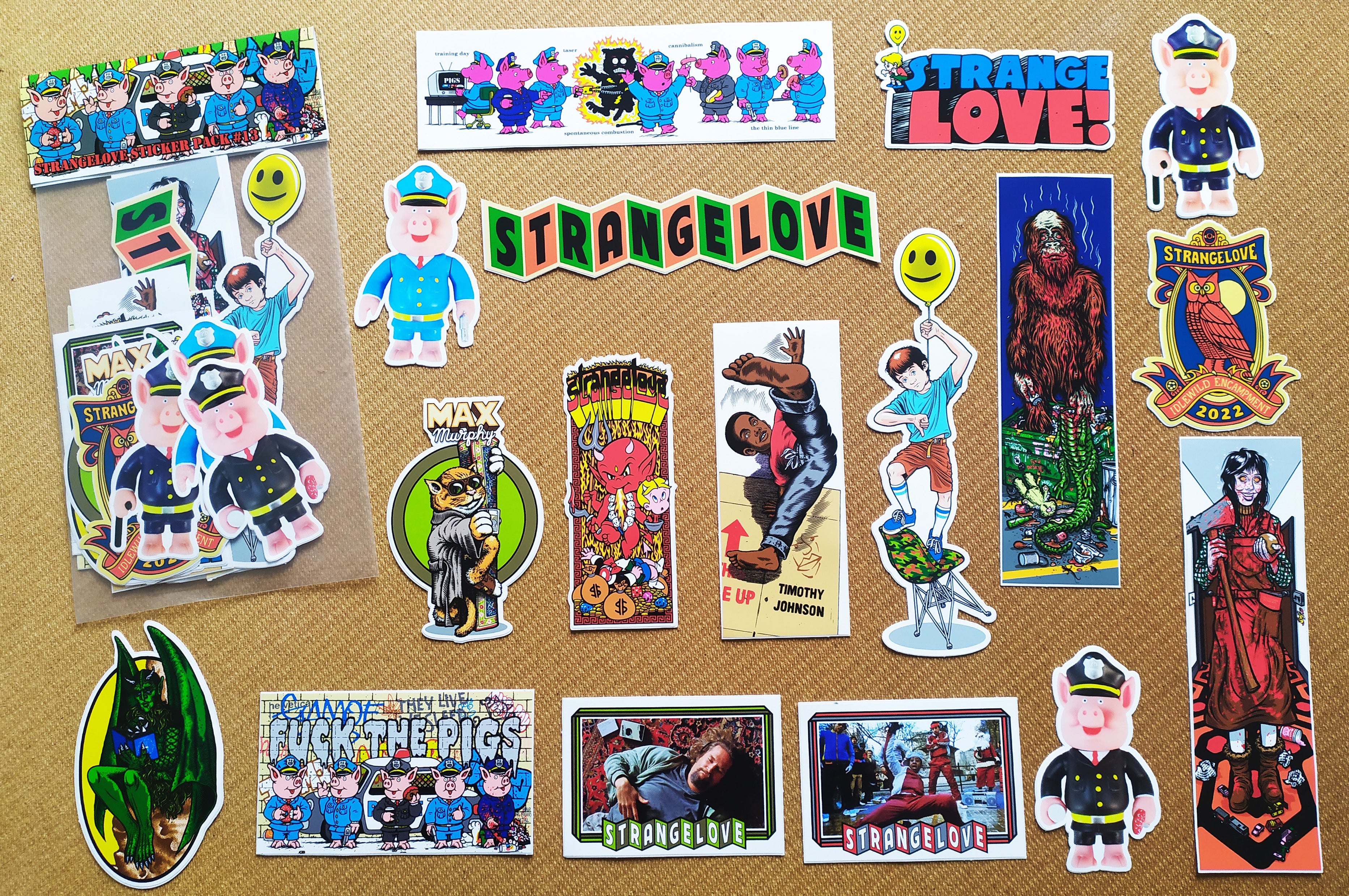 StrangeLove Skateboard Sticker Pack #13 - 17 Stickers! - SkateboardStickers.com
