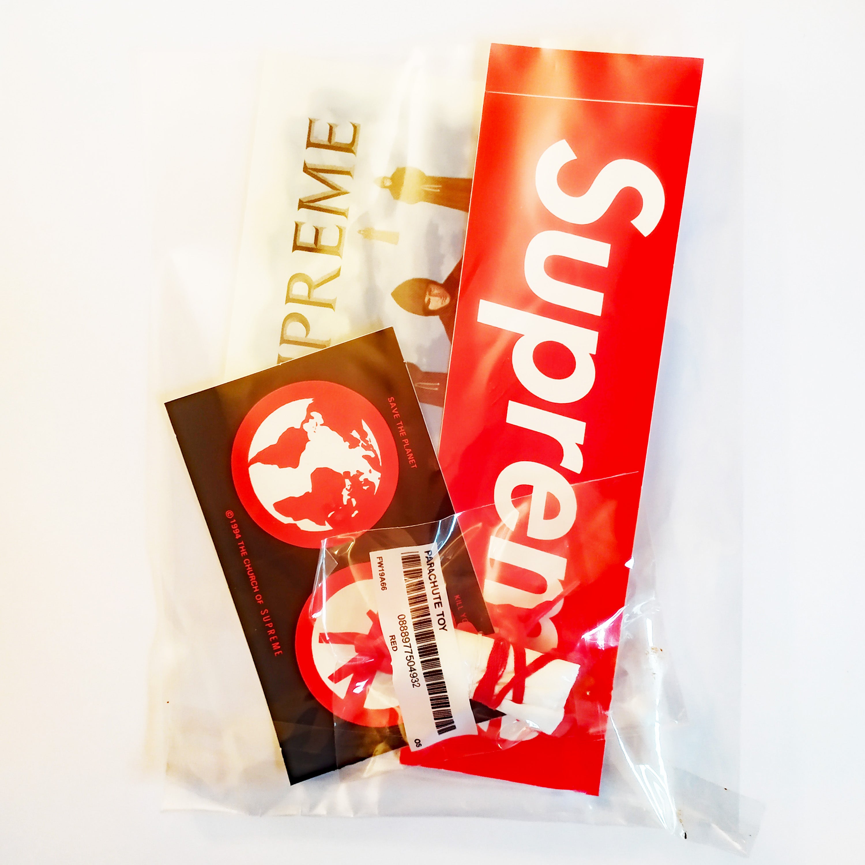Supreme Sticker Pack Including Parachute Toy