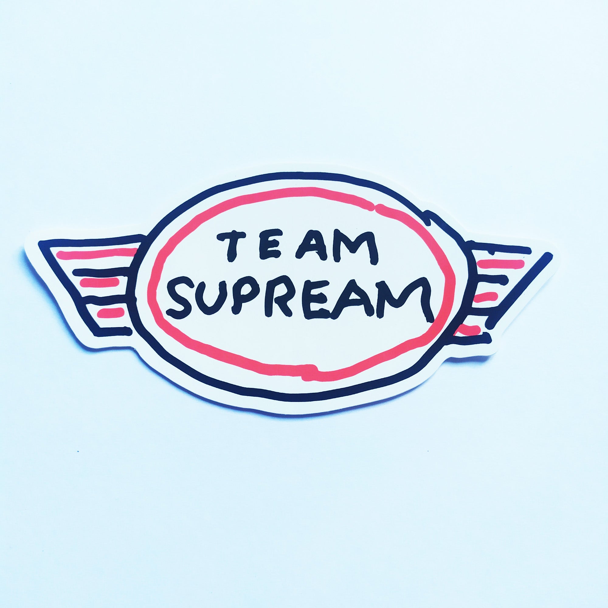 Supreme Clothing "Team Supream" Skateboard Sticker - SkateboardStickers.com