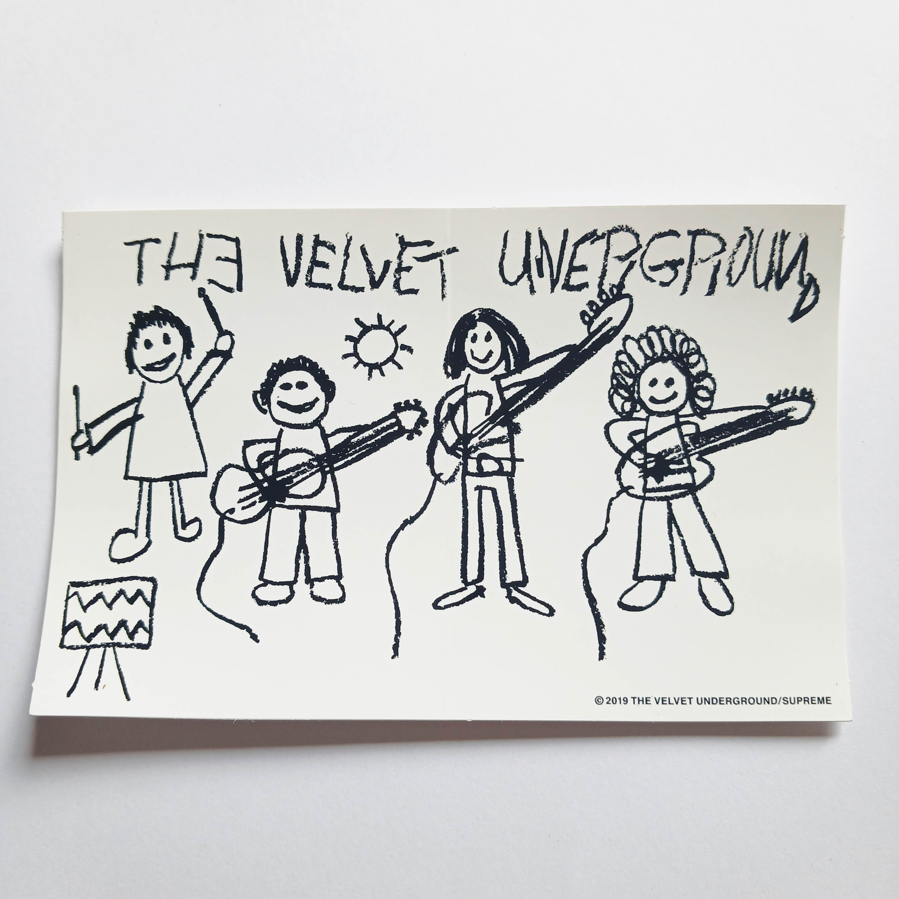 Supreme Clothing Skateboard Sticker - The Velvet Underground - SkateboardStickers.com