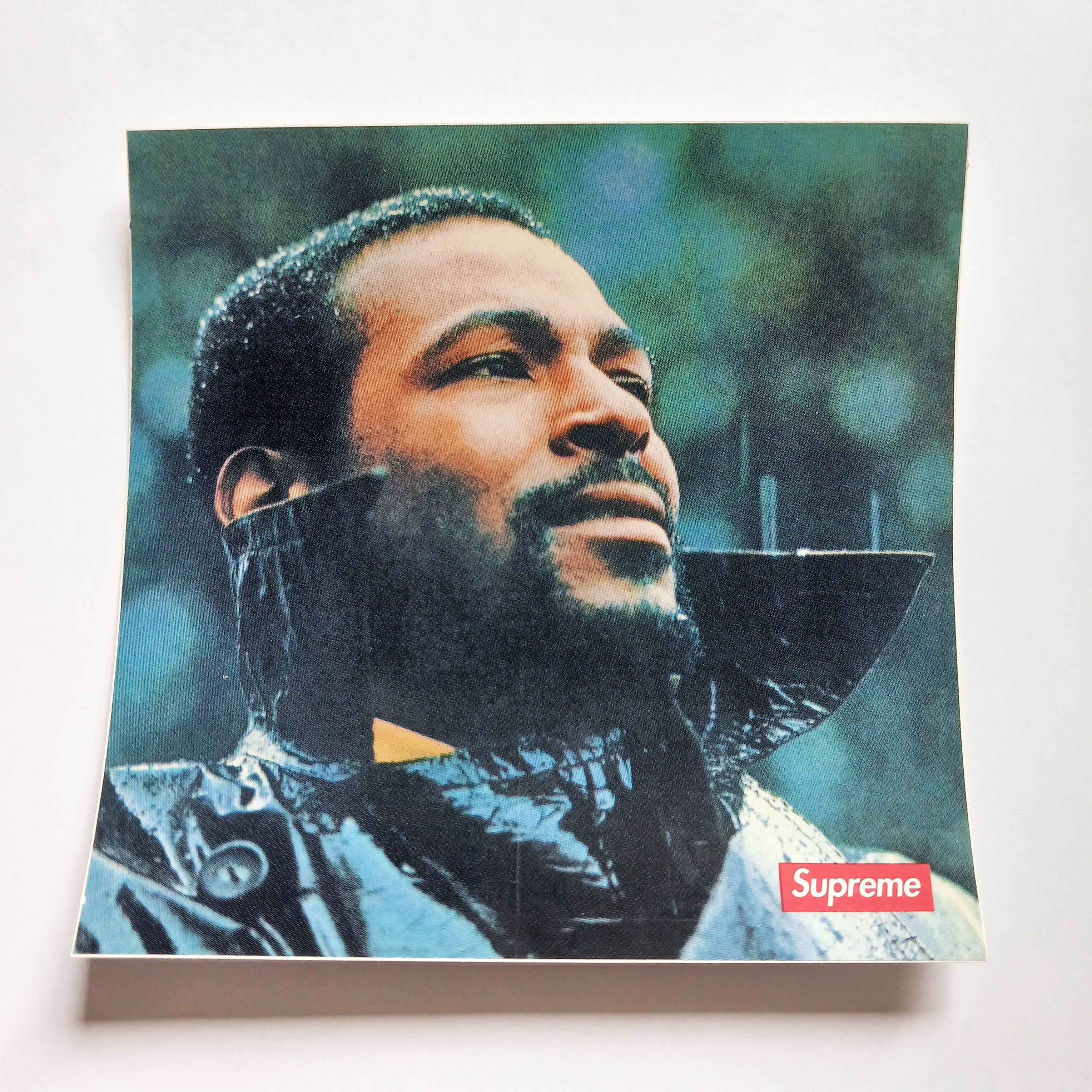 Supreme Clothing Skateboard Sticker - Marvin Gaye - SkateboardStickers.com