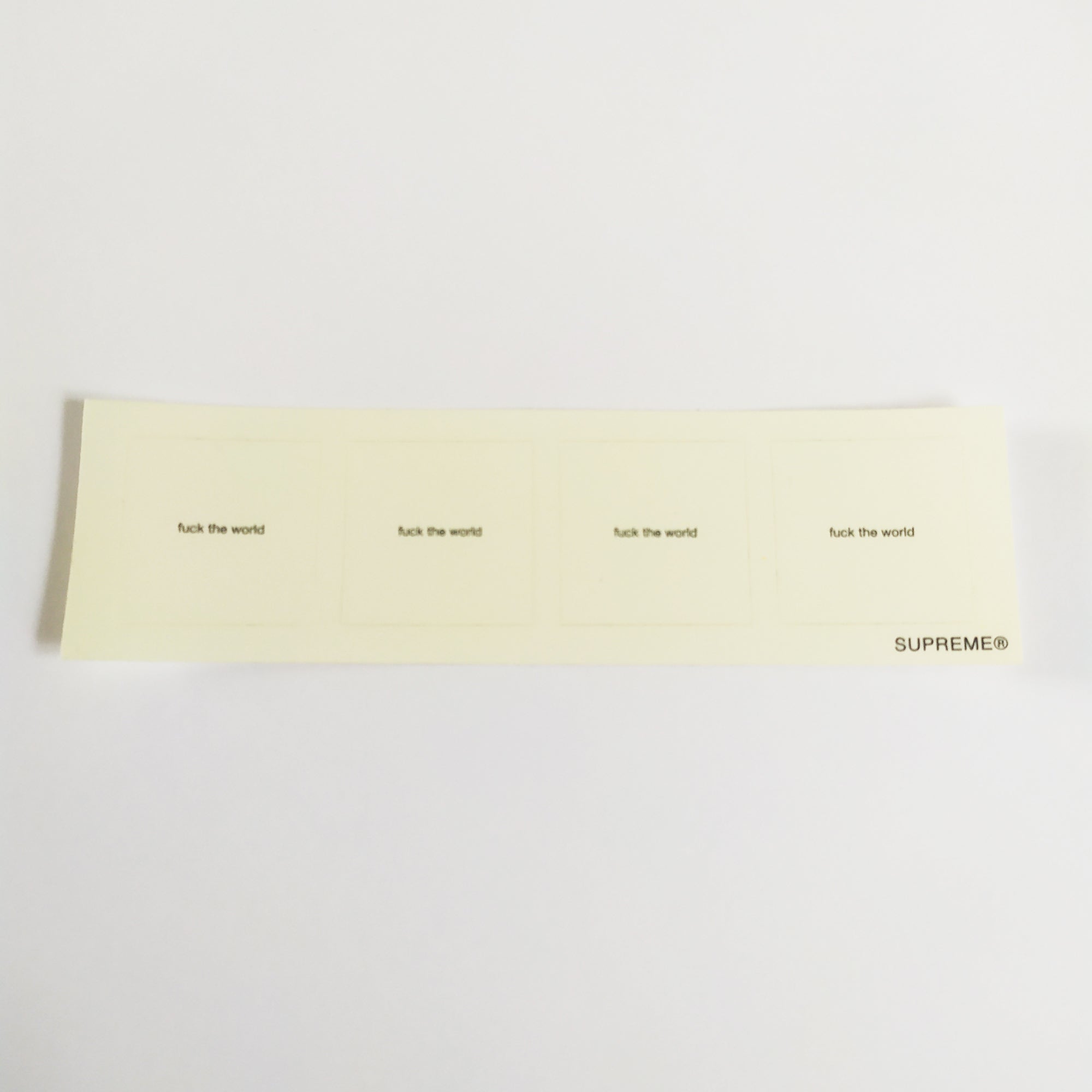 Supreme Skate Sticker Sheet - F@ck The World