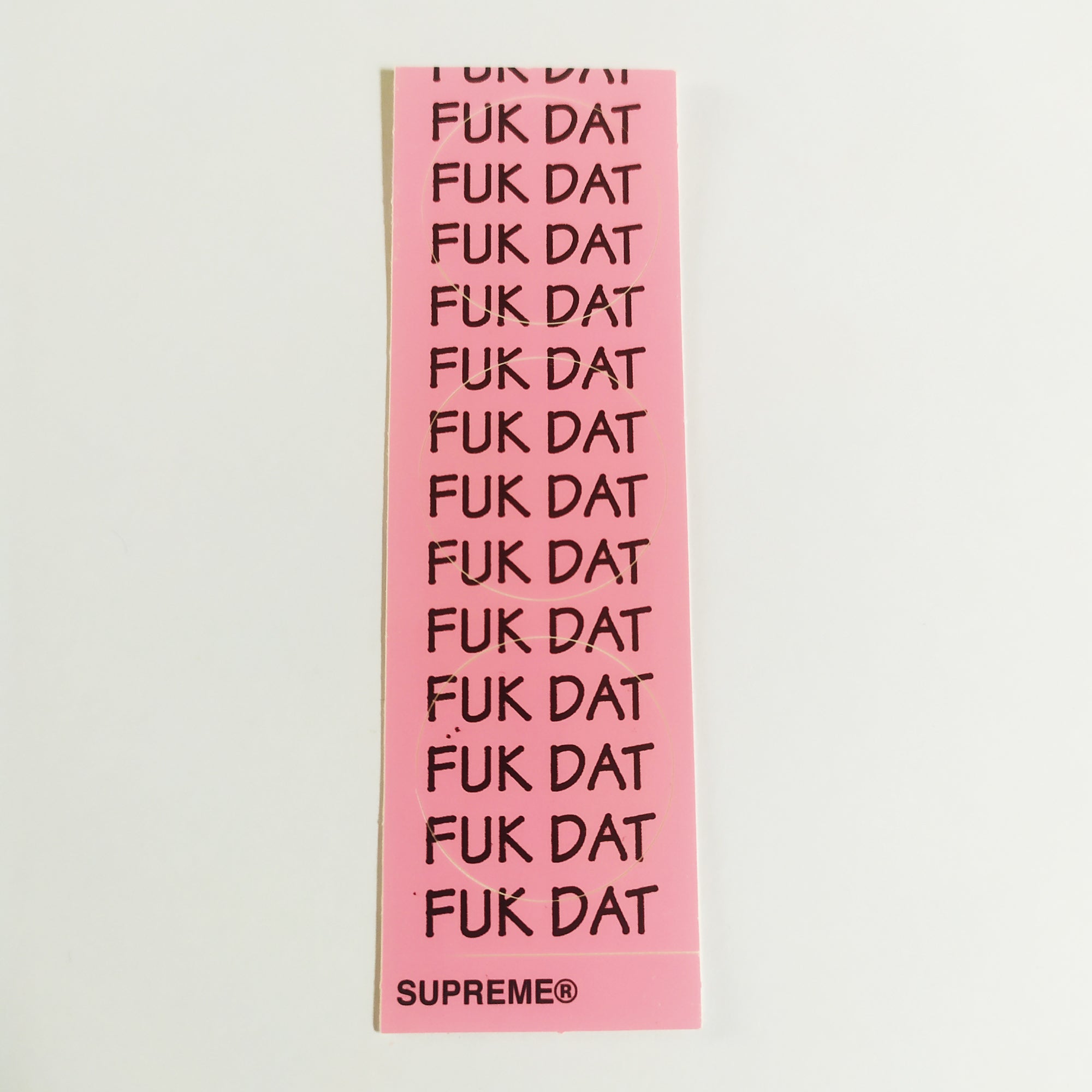 Supreme Skate Sticker Sheet - Fuk Dat