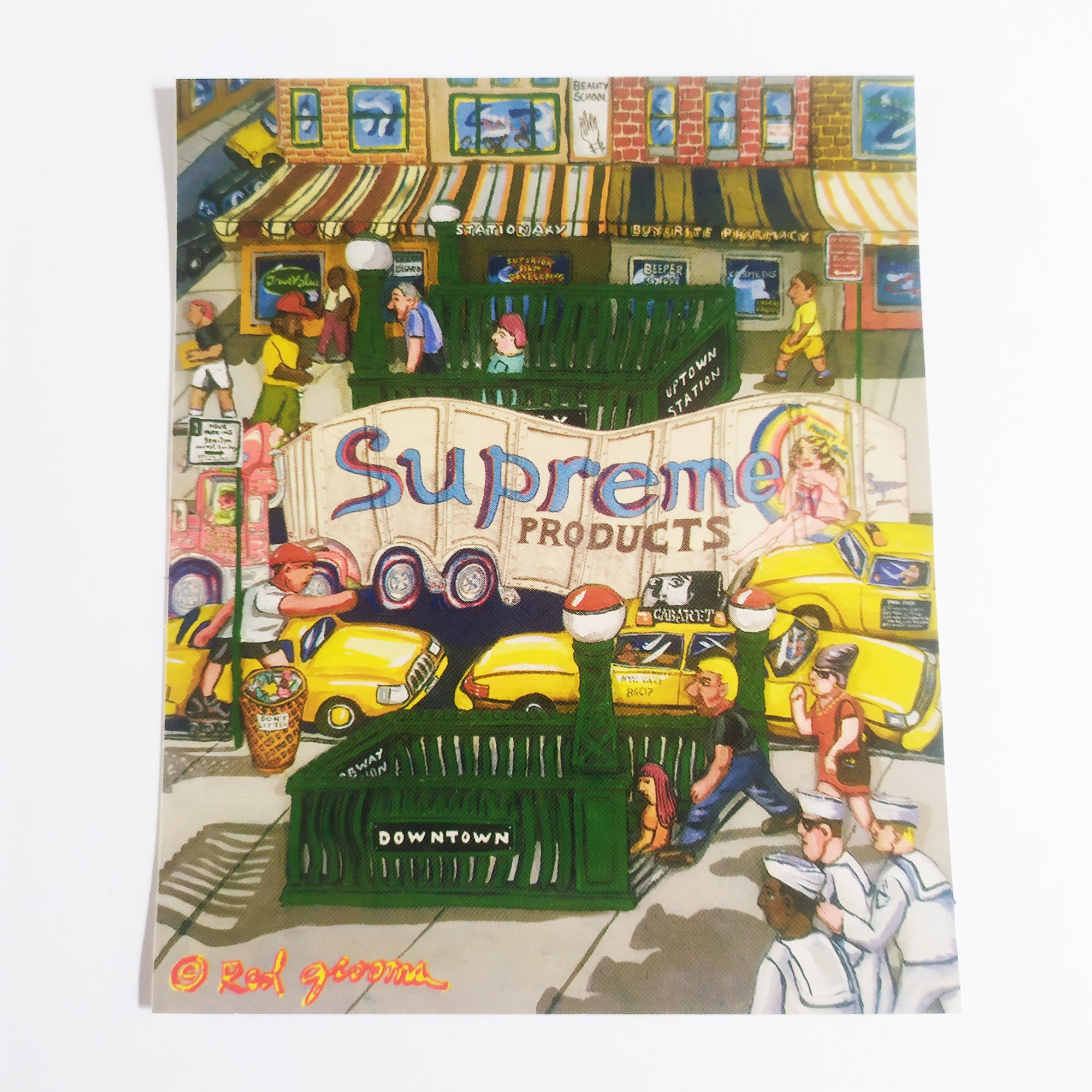 Supreme Skate Sticker - Red Grooms