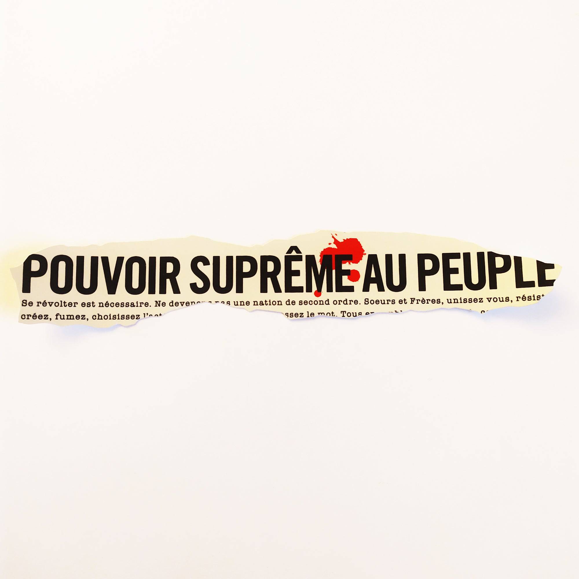 Supreme Skateboard Sticker "Povoir Supreme Au People"