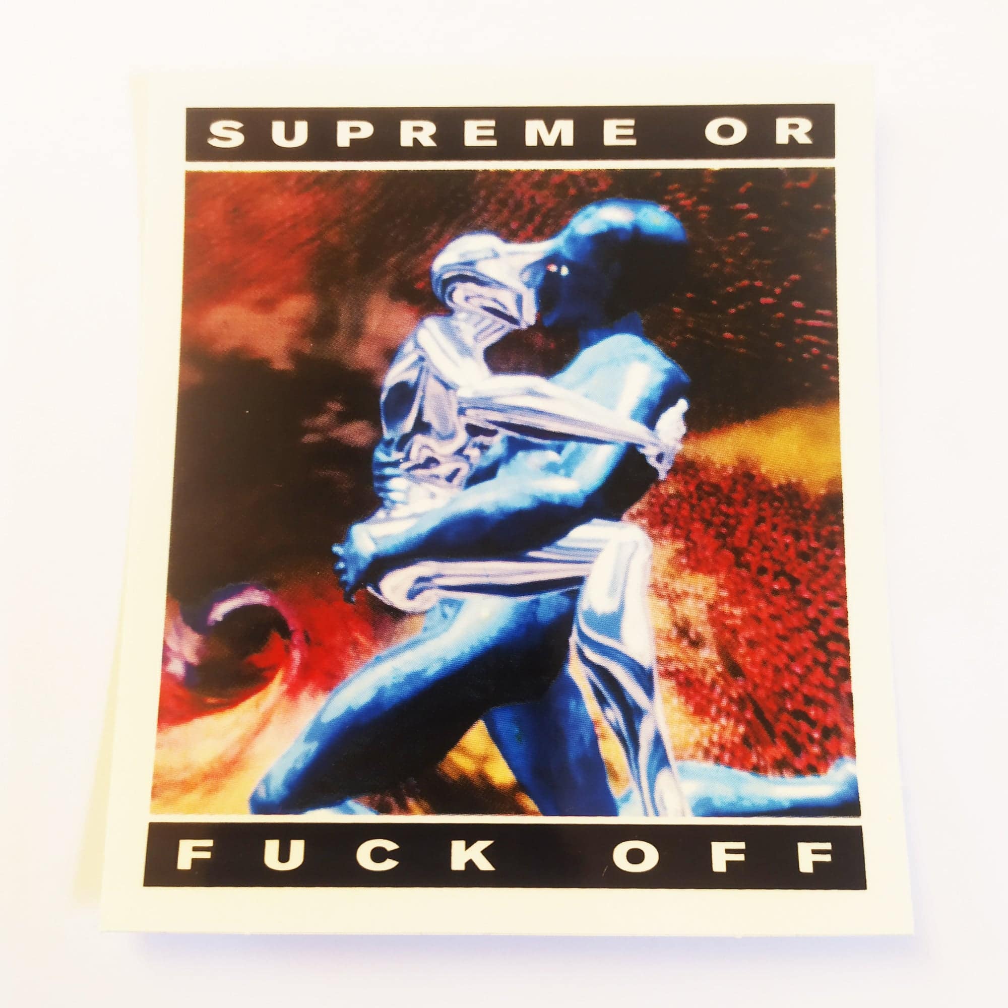 Supreme Skateboard Sticker "Supreme or F@ck Off" - SkateboardStickers.com