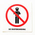 GO SKATEBOARDING Skateboard Sticker from Thank You Skateboards - 7.5cm across approx - SkateboardStickers.com
