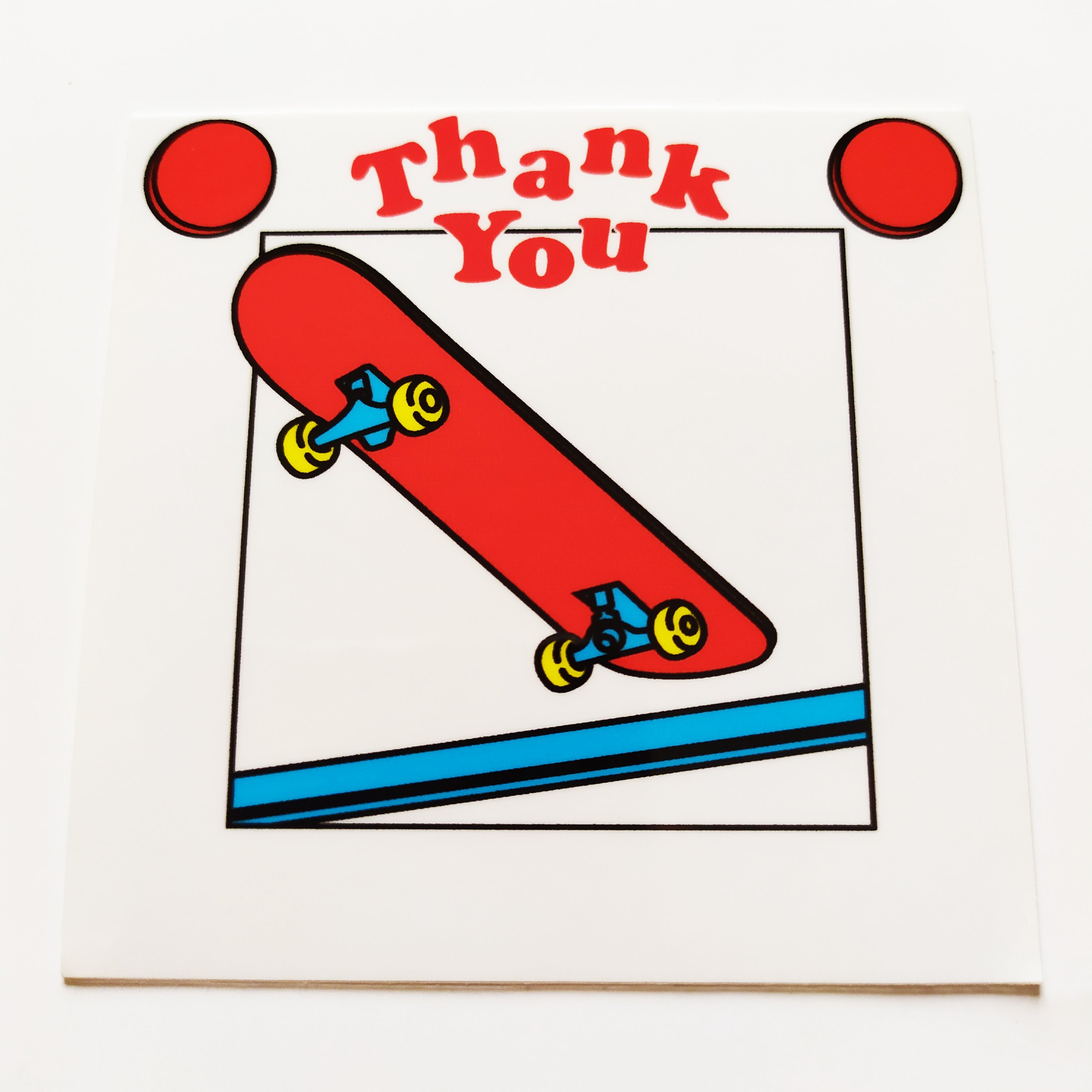 Thank You Skateboard Sticker - 7cm across approx - SkateboardStickers.com