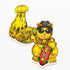 Thank You Skateboard Sticker - Lucky Cat - 10cm high approx - SkateboardStickers.com